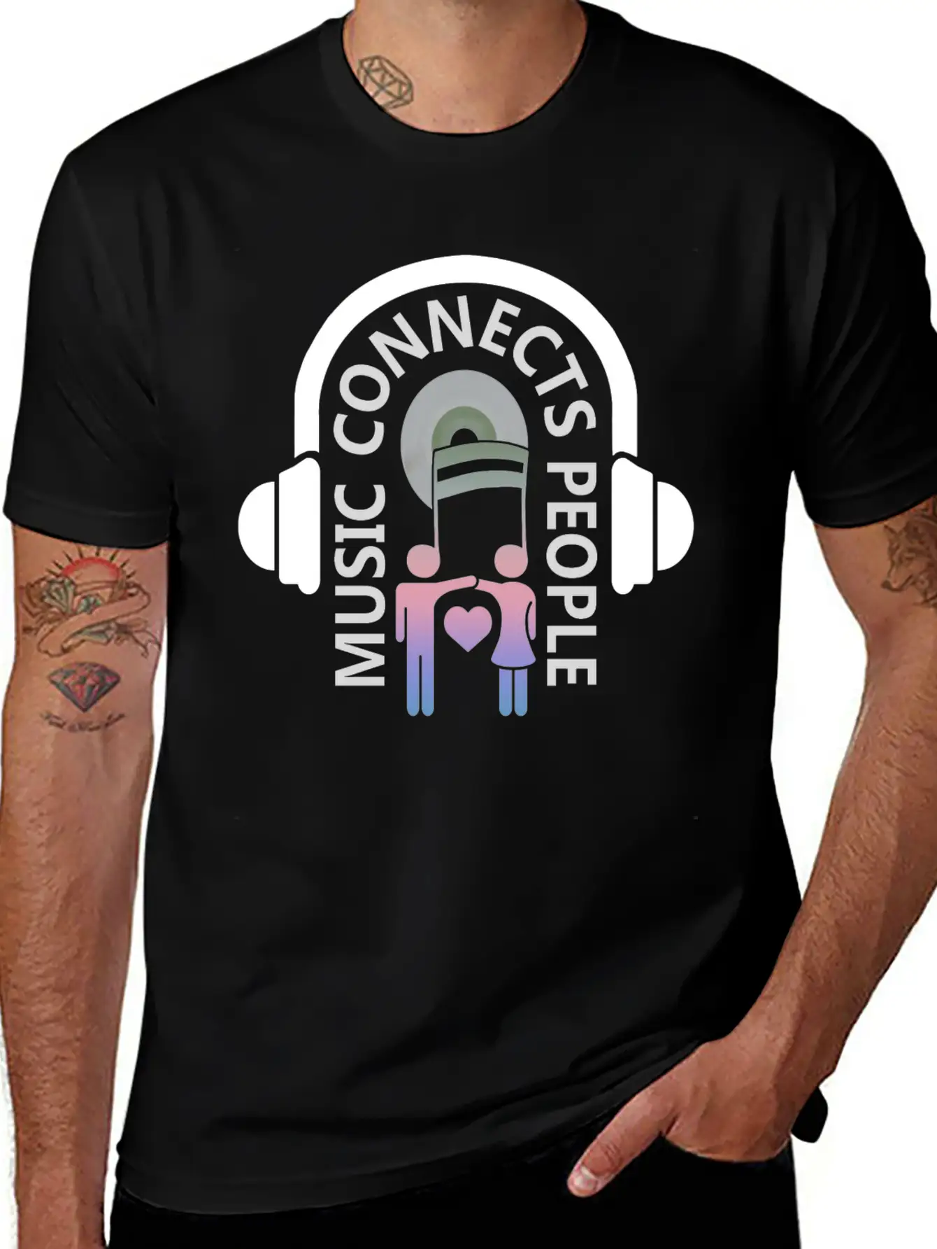 Music Connects People Stylish Everyday T-Shirt – Unisex Basic Cotton Tee