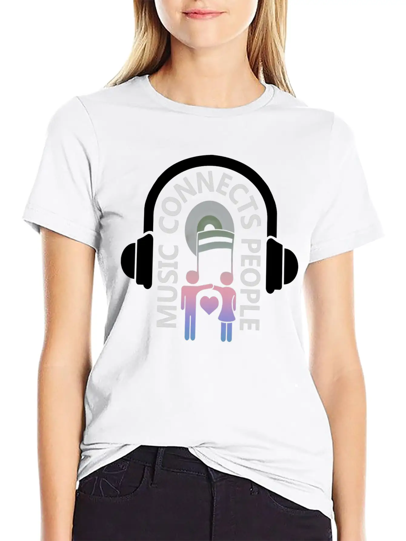 Music Connects People Stylish Everyday T-Shirt – Unisex Basic Cotton Tee