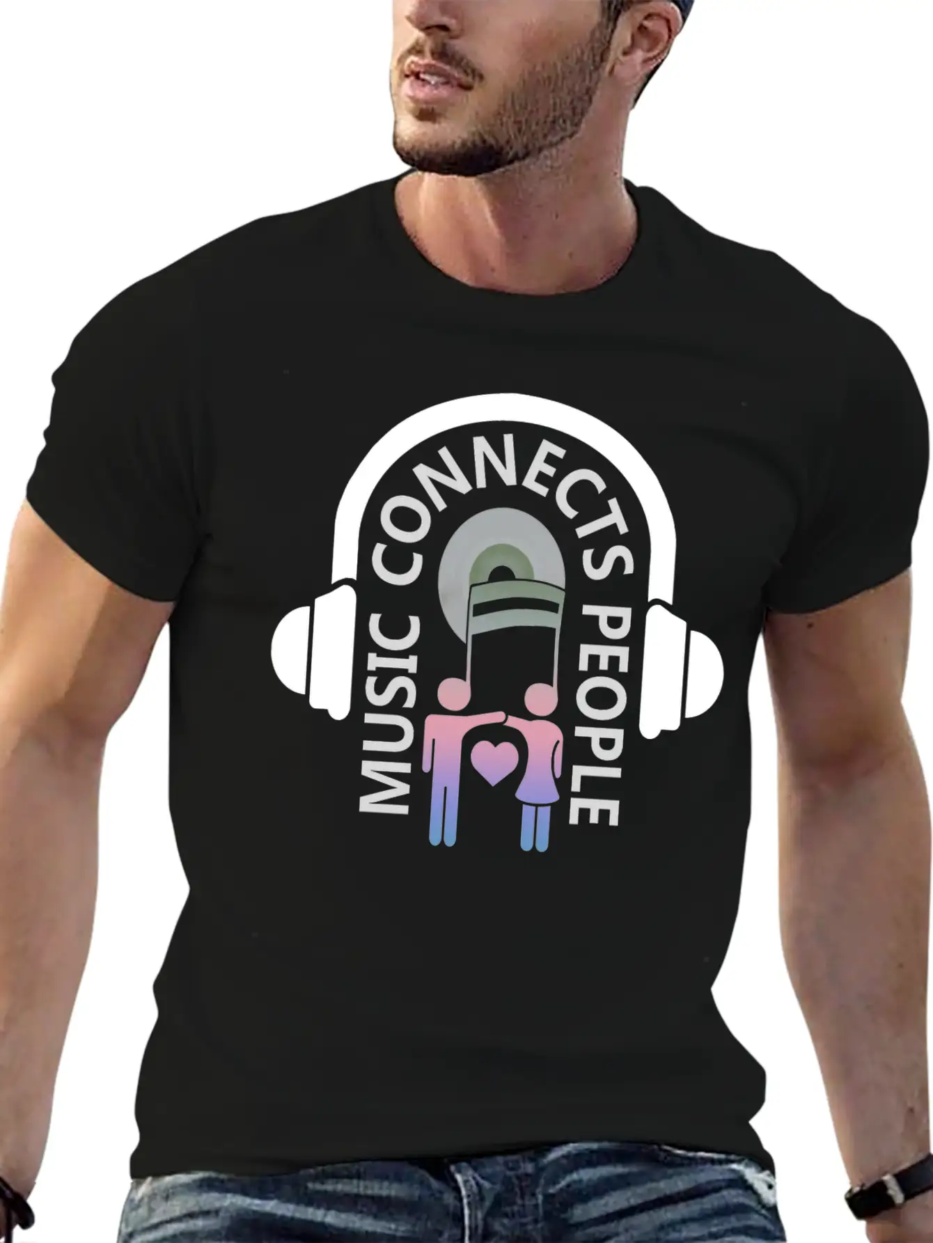 Music Connects People Stylish Everyday T-Shirt – Unisex Basic Cotton Tee