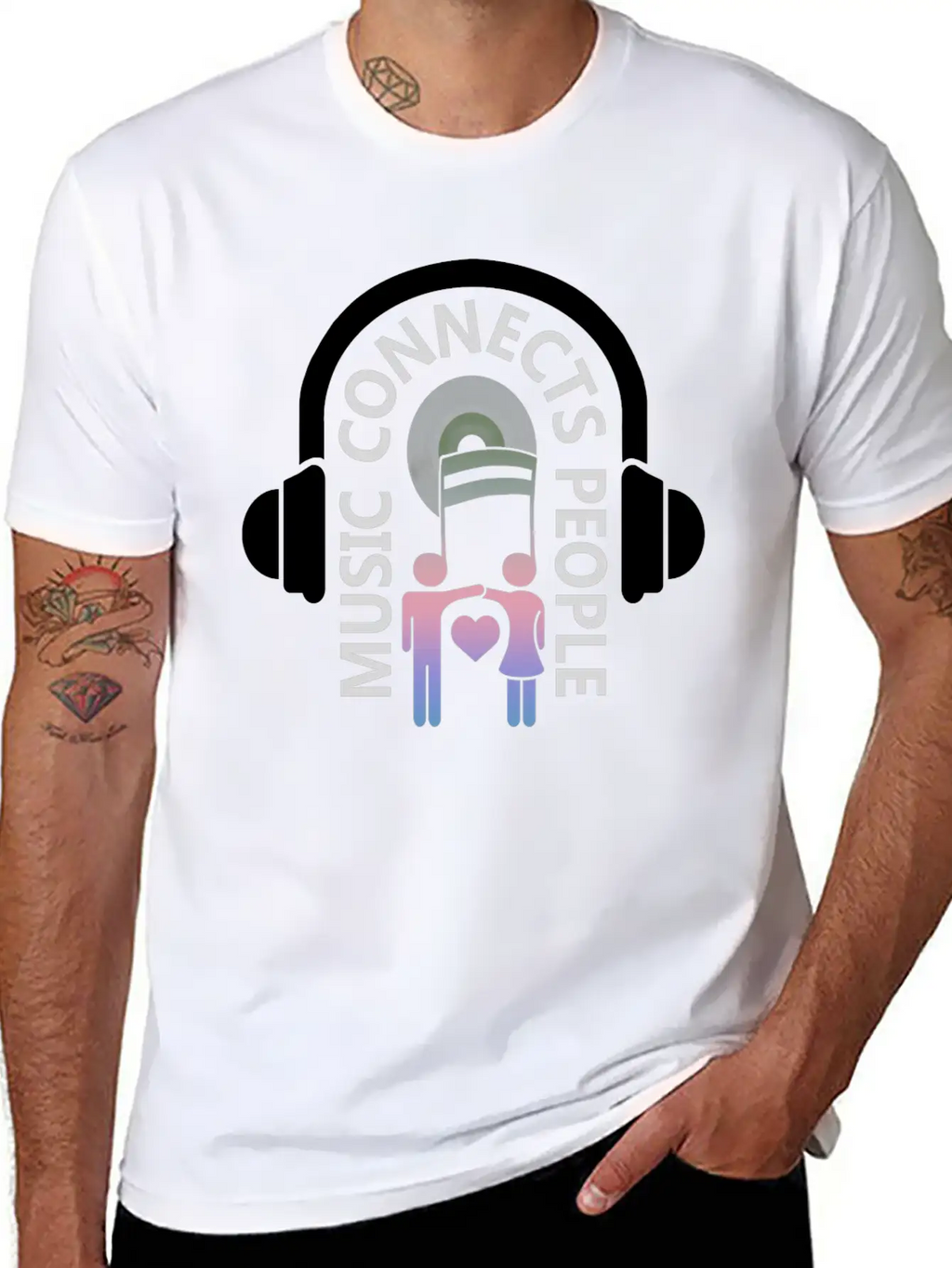 Music Connects People Stylish Everyday T-Shirt – Unisex Basic Cotton Tee