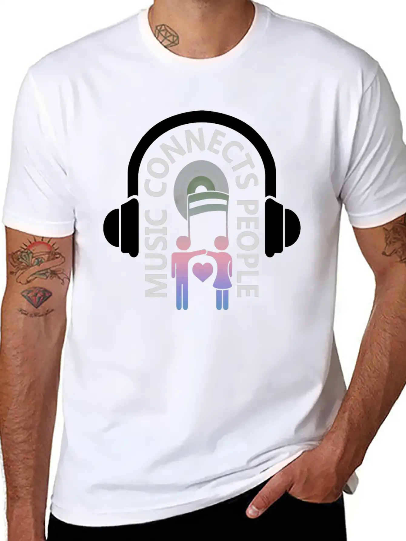 Music Connects People Stylish Everyday T-Shirt – Unisex Basic Cotton Tee