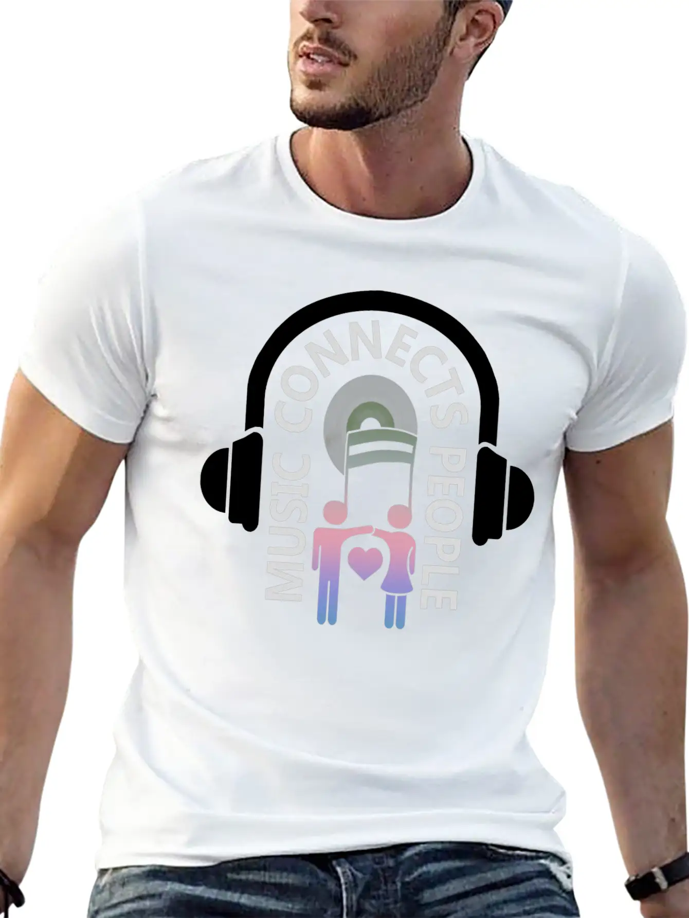 Music Connects People Stylish Everyday T-Shirt – Unisex Basic Cotton Tee