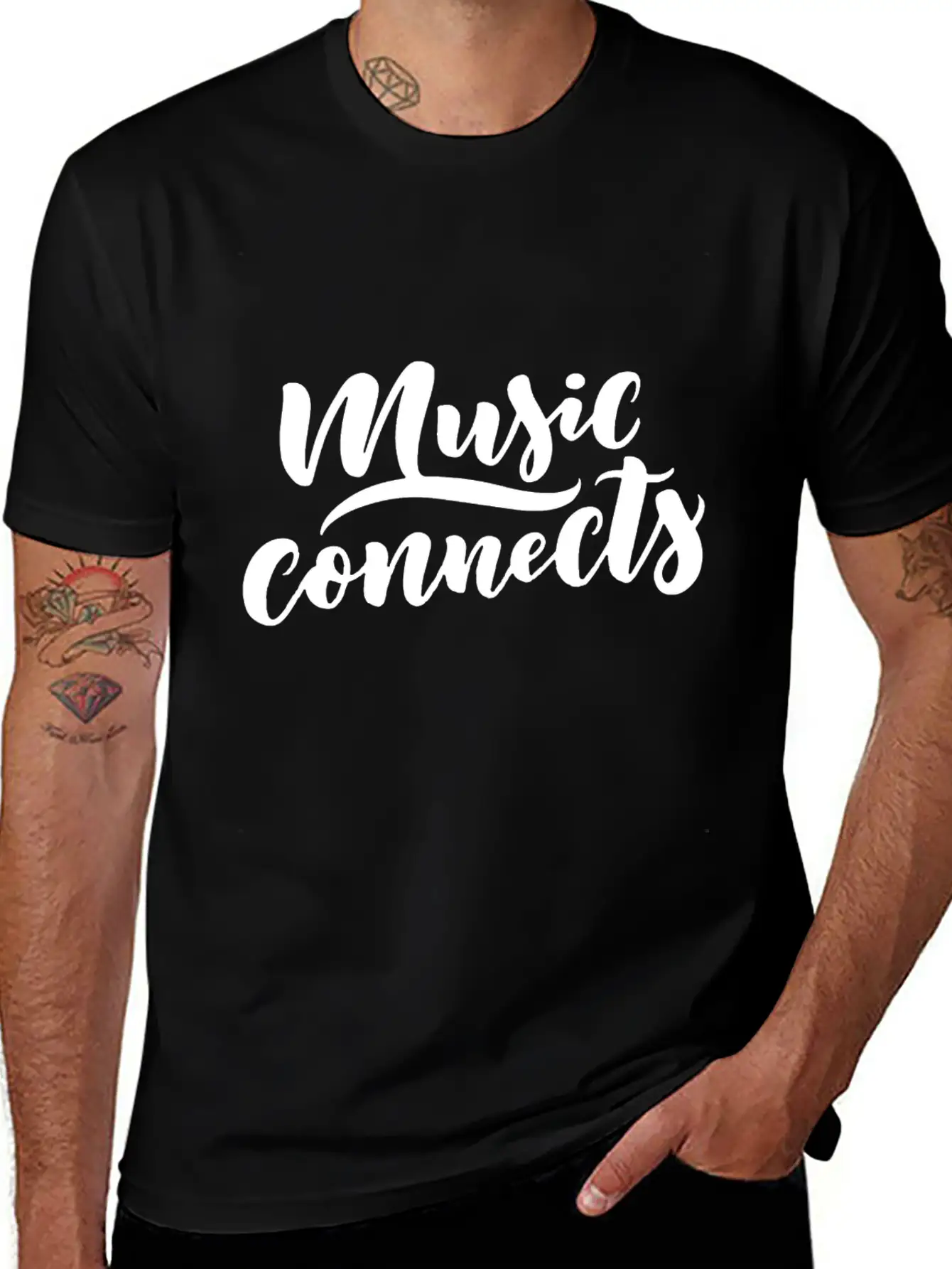Music Connencts Funny Timeless Short Sleeve Tee – Comfy And Minimalist Design