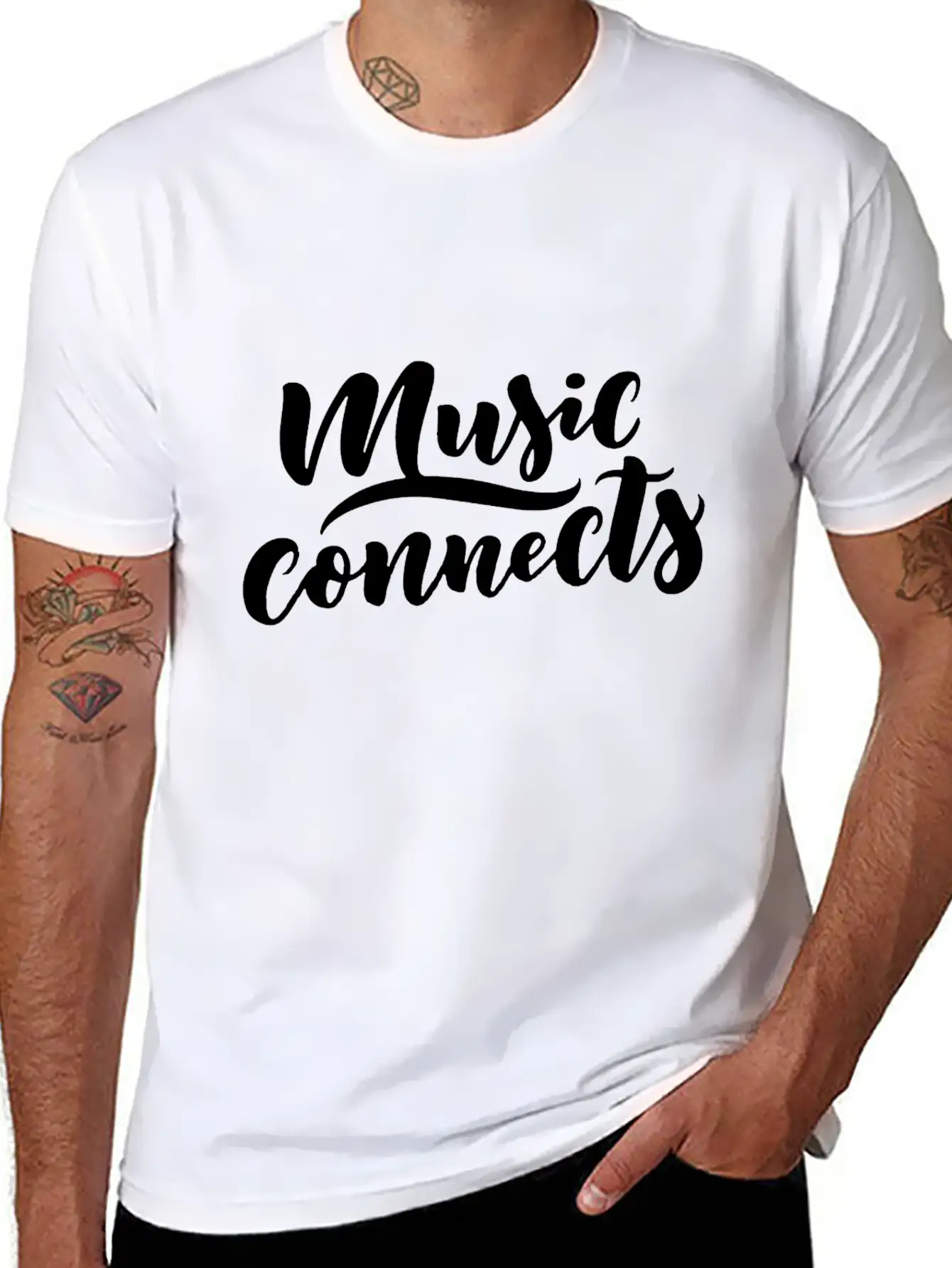 Music Connencts Funny Timeless Short Sleeve Tee – Comfy And Minimalist Design