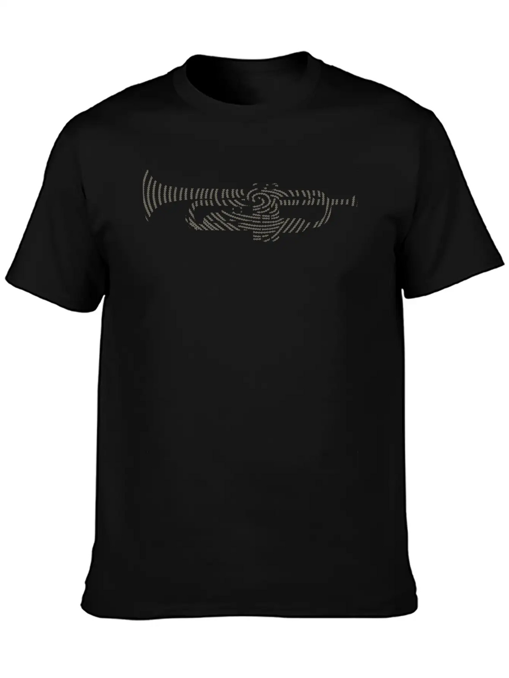 Music DNA With Trumpet Silhouette - Creative Music Relaxed Everyday Tee – Lightweight And Durable Cotton