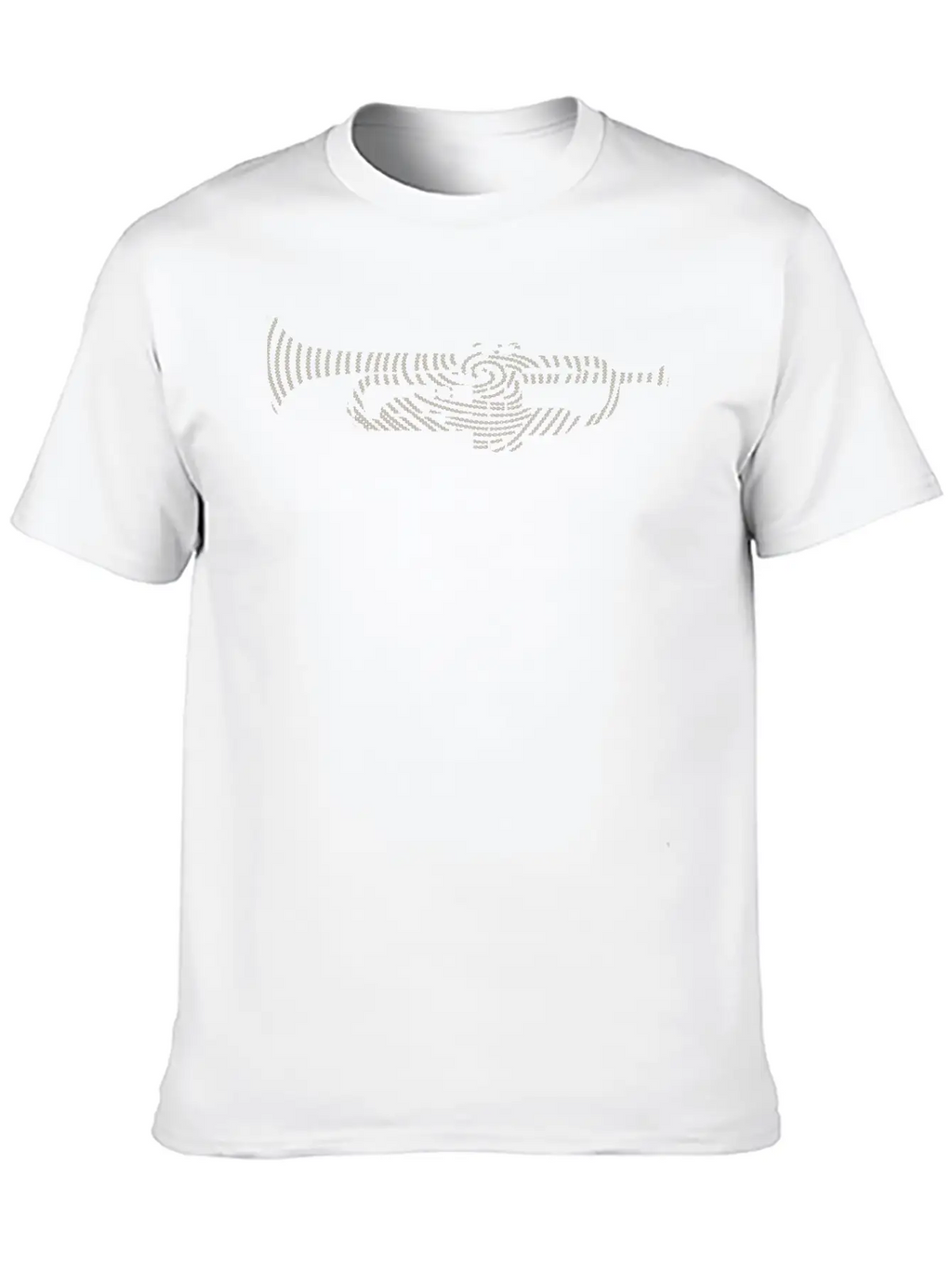 Music DNA With Trumpet Silhouette - Creative Music Relaxed Everyday Tee – Lightweight And Durable Cotton