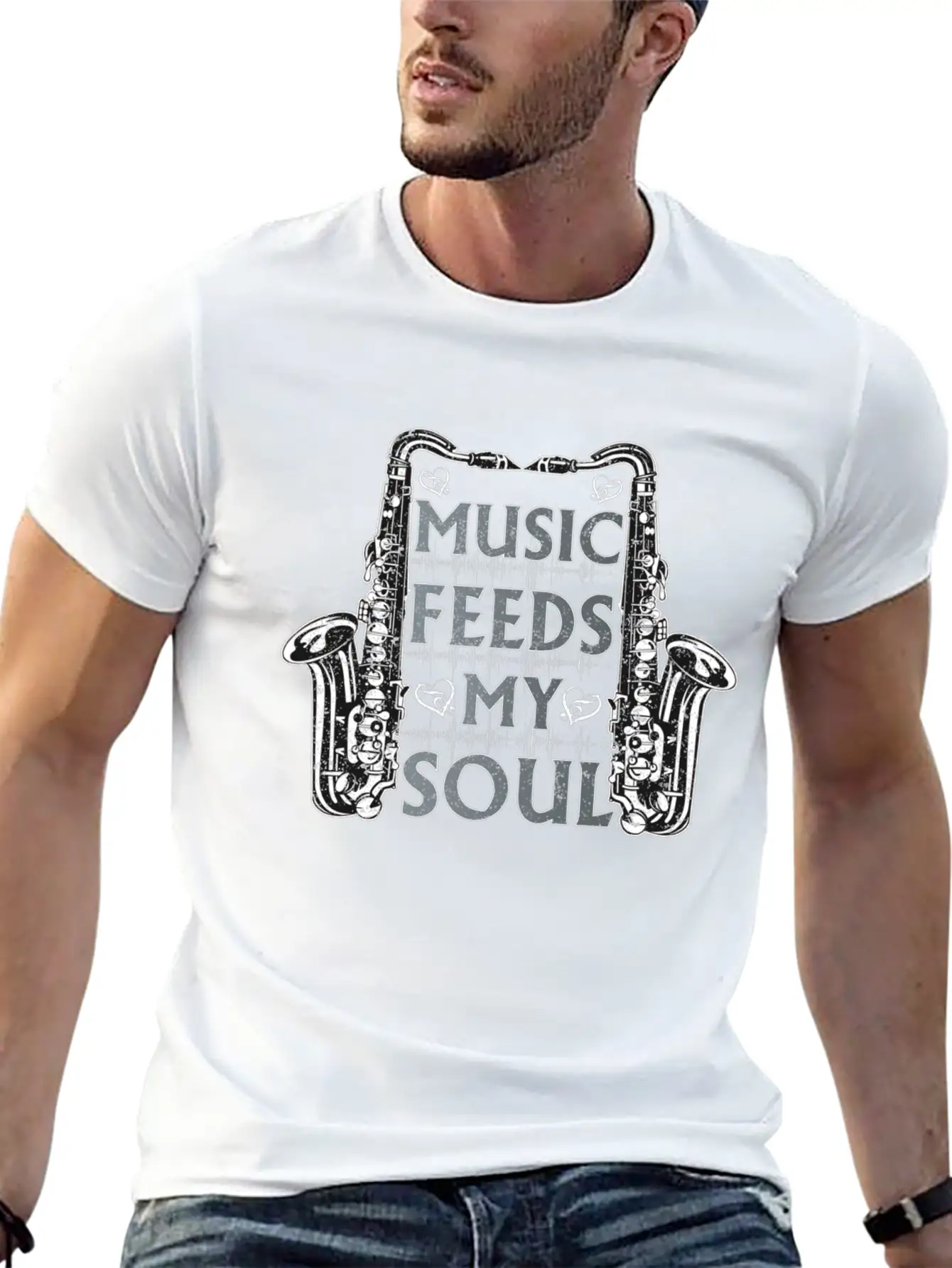 Music Feeds My Soul Classic Cotton Tee – Unisex Comfort For Any Season