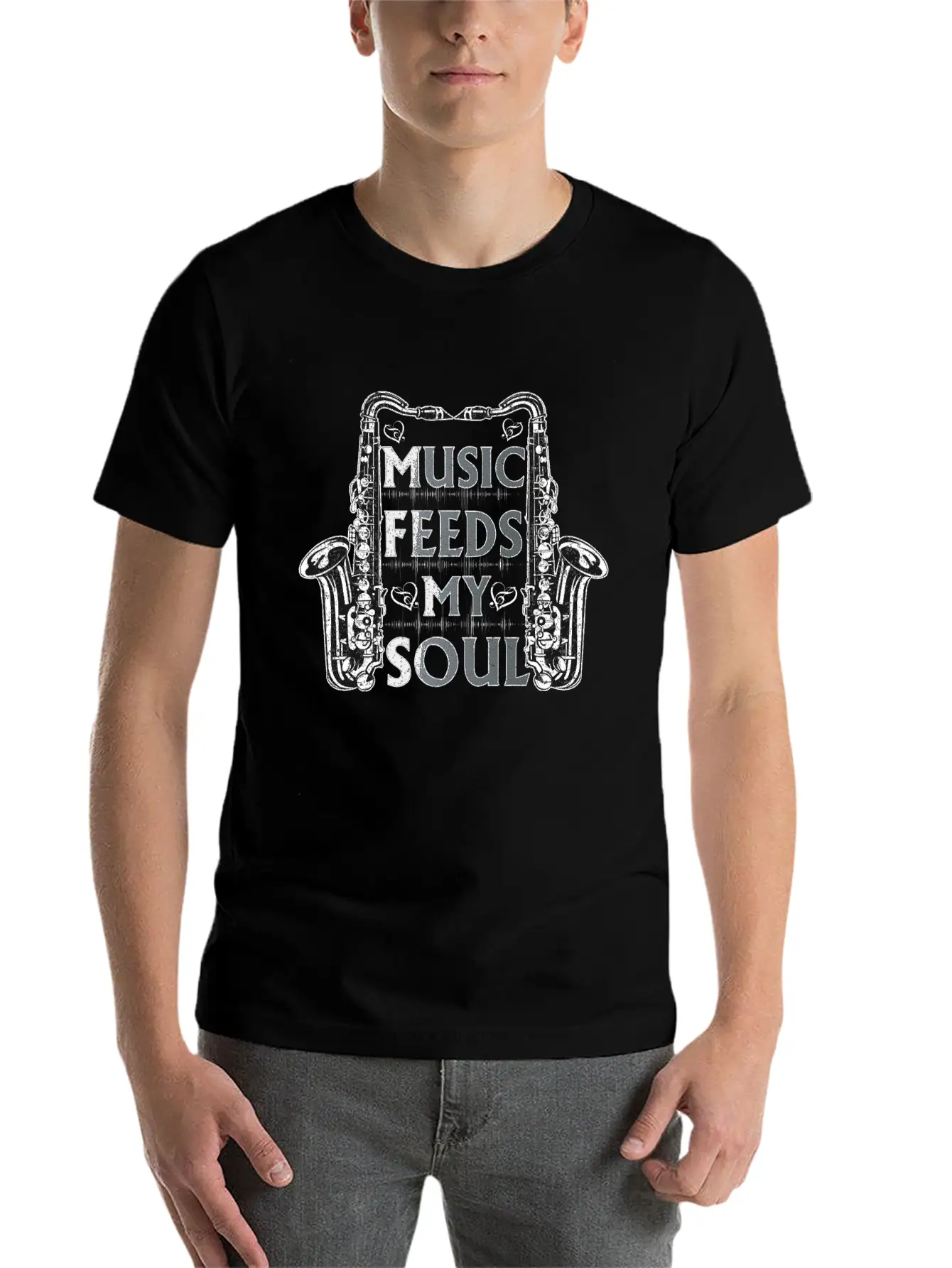 Music Feeds My Soul Classic Cotton Tee – Unisex Comfort For Any Season