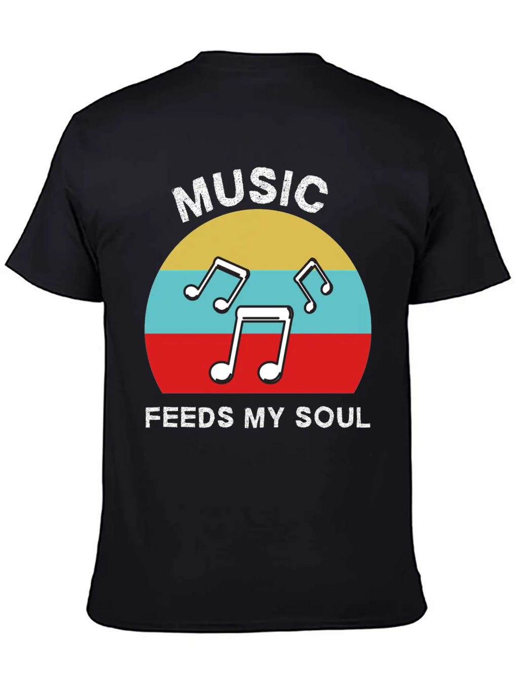Music Feeds My Soul For Music Lovers | Music Lover Basic Graphic T-Shirt – Daily Comfort In Soft Cotton