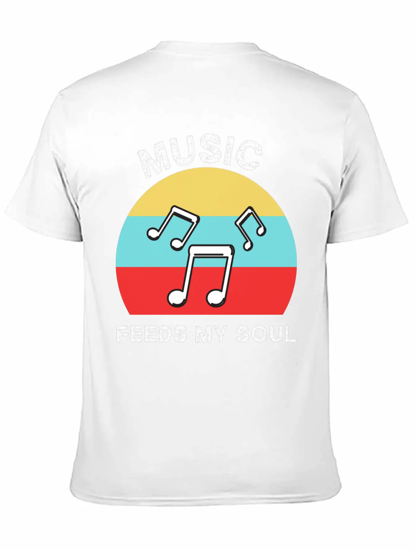 Music Feeds My Soul For Music Lovers | Music Lover Basic Graphic T-Shirt – Daily Comfort In Soft Cotton