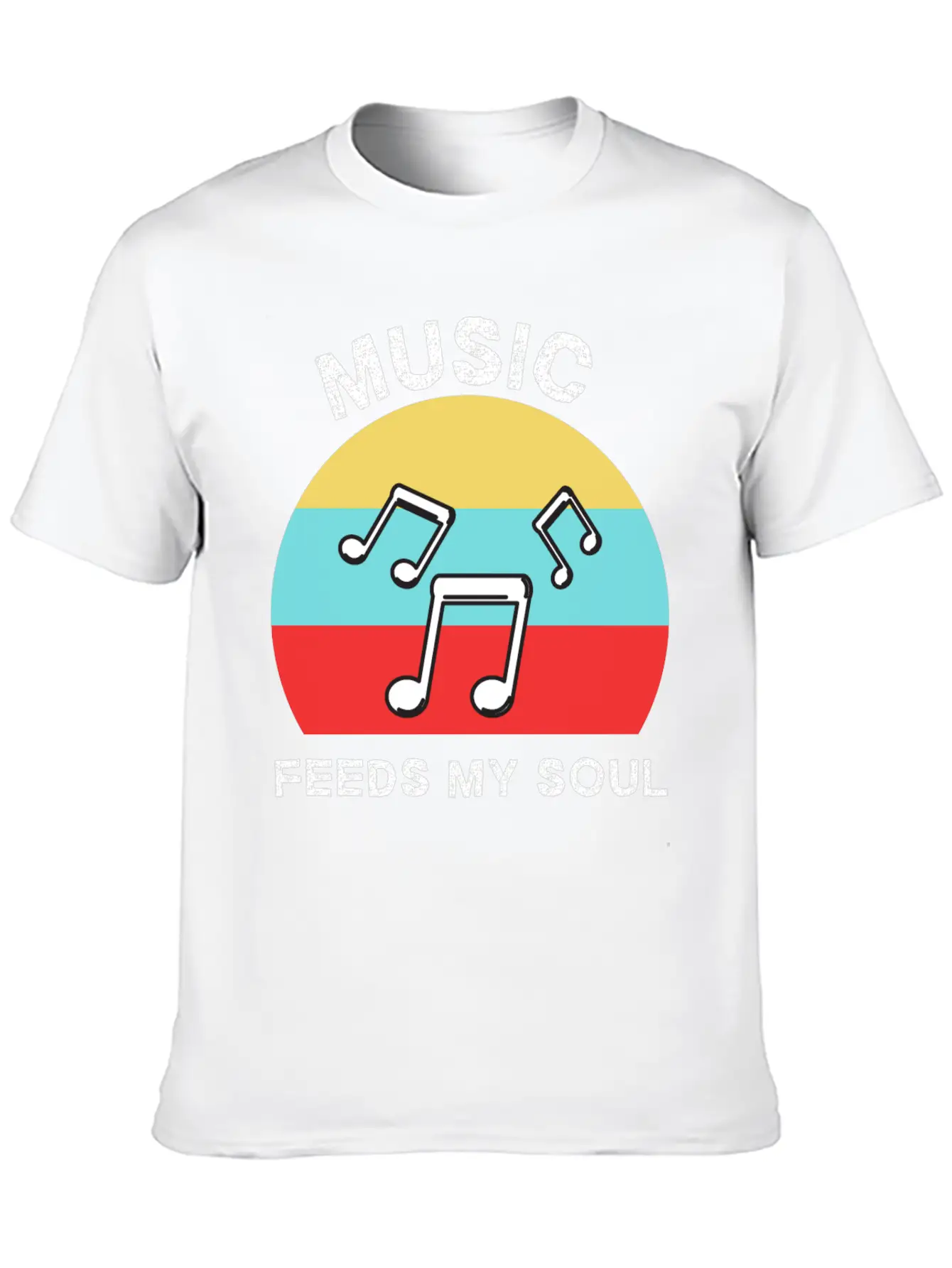 Music Feeds My Soul For Music Lovers | Music Lover Basic Graphic T-Shirt – Daily Comfort In Soft Cotton