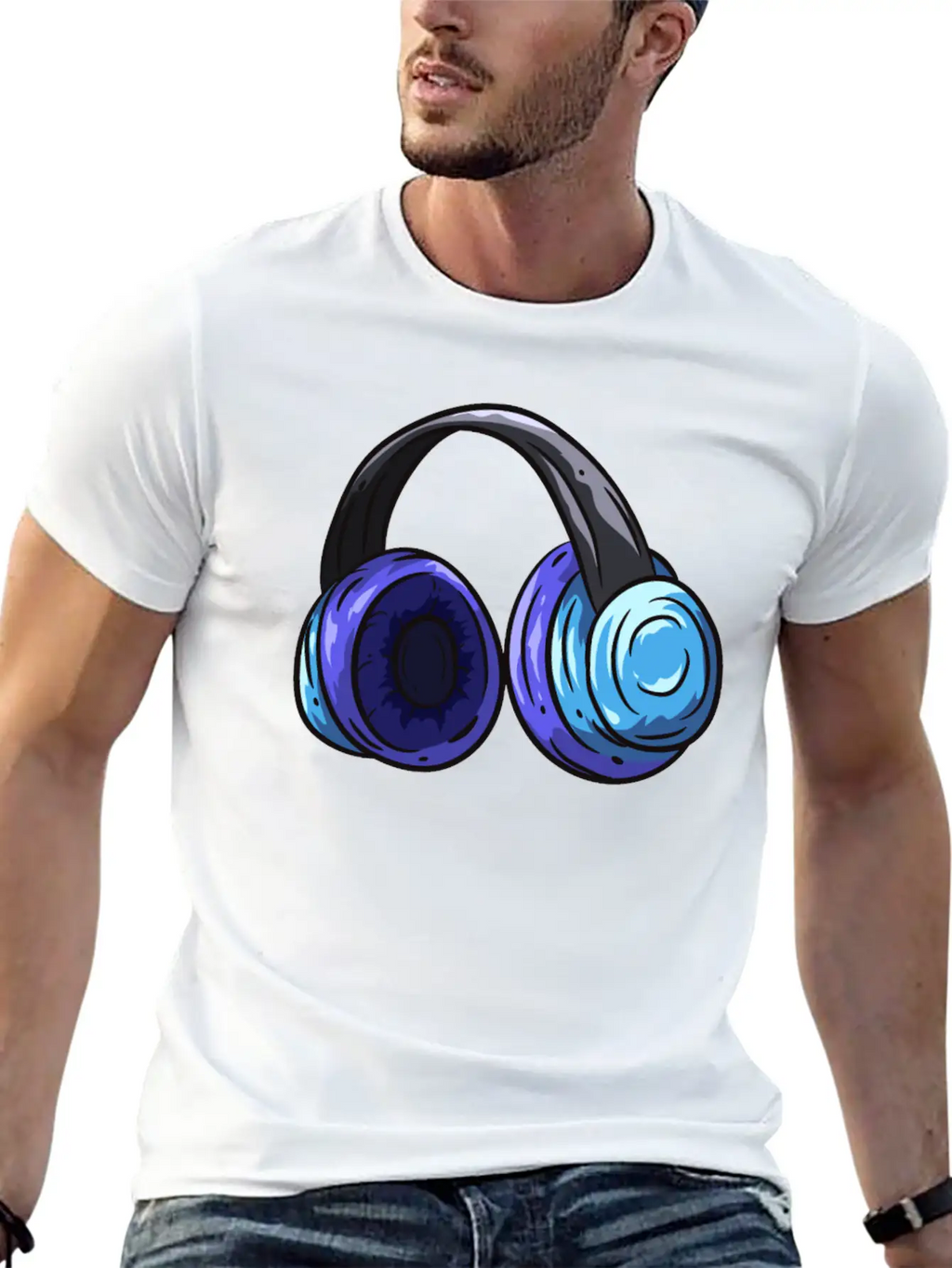 Music Headphones Classic Cotton Tee – Unisex Comfort For Any Season