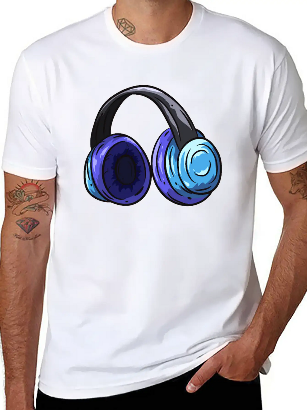 Music Headphones Classic Cotton Tee – Unisex Comfort For Any Season