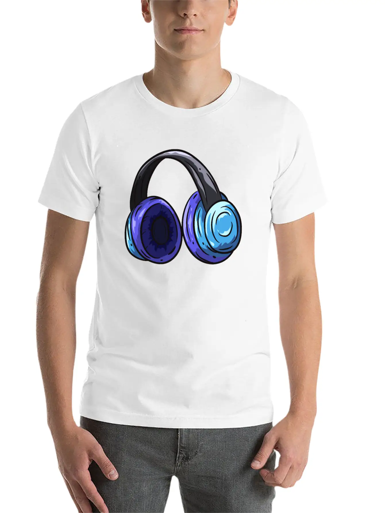 Music Headphones Classic Cotton Tee – Unisex Comfort For Any Season