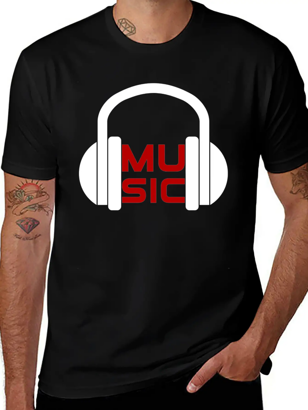 Music, Headphones, Concert, Festival, Open Air Essential Cotton Tee For Daily Outfits – Unisex Style