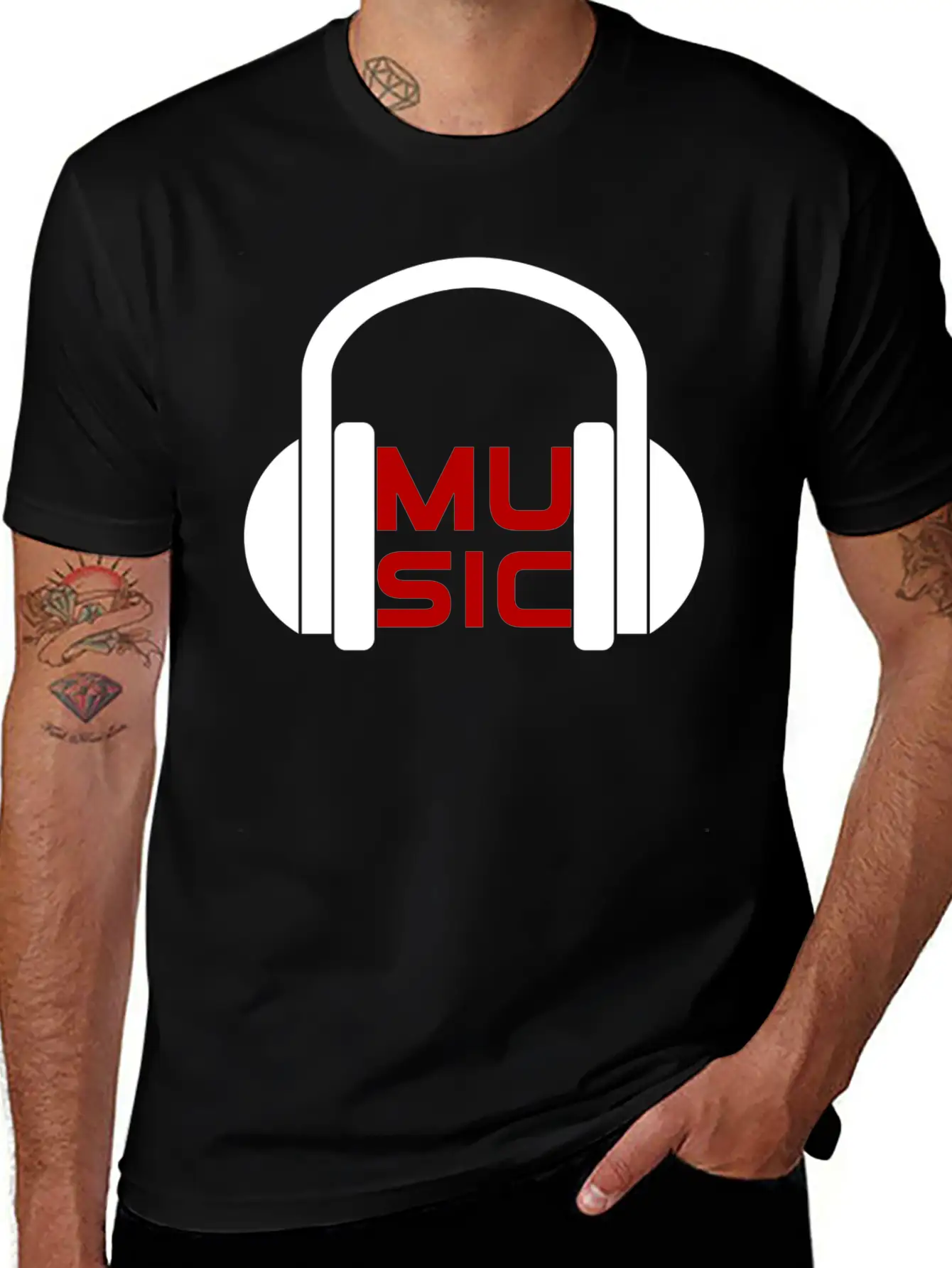 Music, Headphones, Concert, Festival, Open Air Essential Cotton Tee For Daily Outfits – Unisex Style