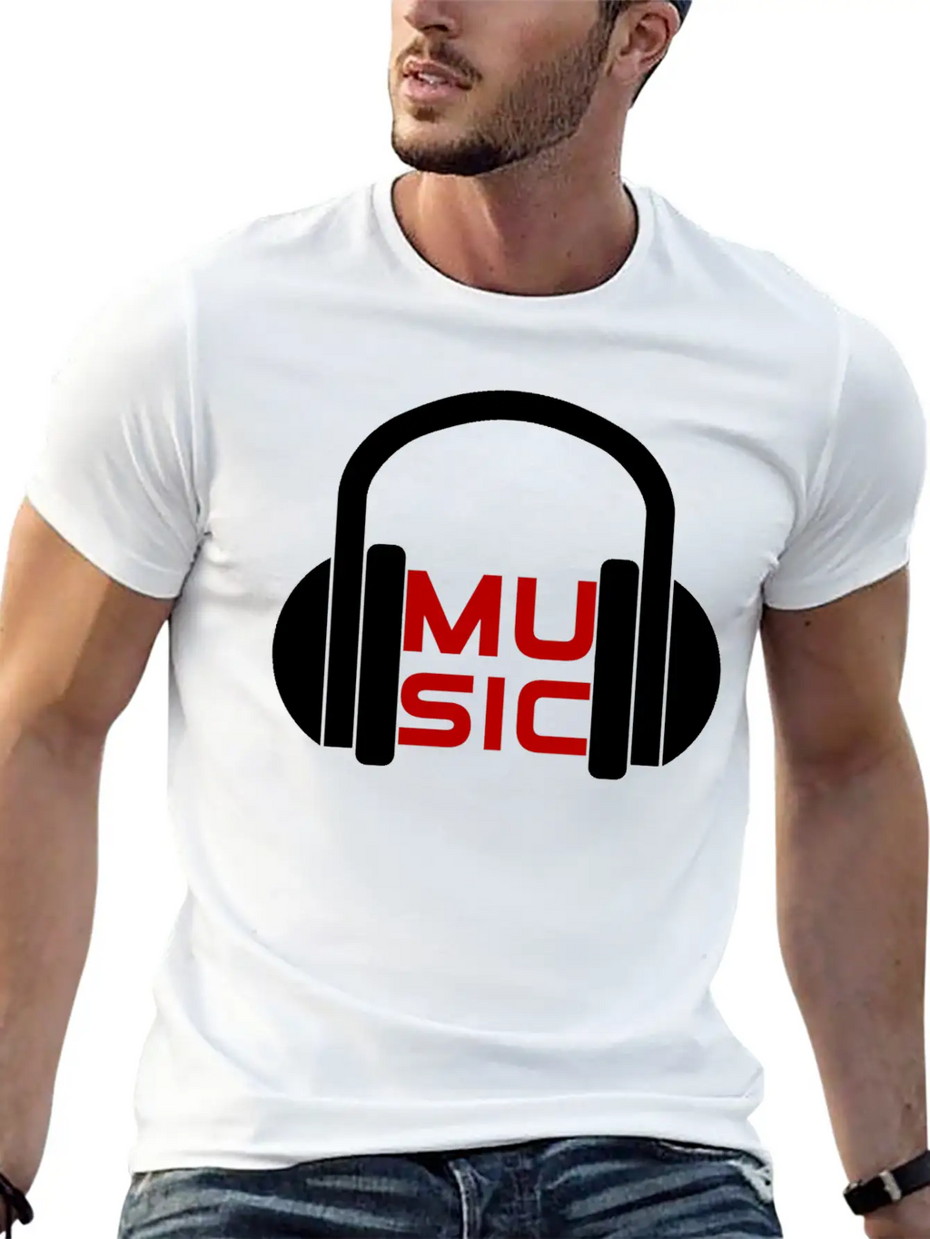 Music, Headphones, Concert, Festival, Open Air Essential Cotton Tee For Daily Outfits – Unisex Style