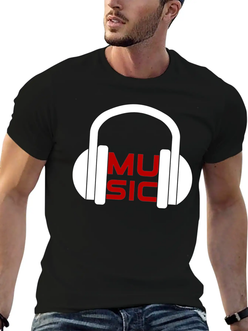 Music, Headphones, Concert, Festival, Open Air Essential Cotton Tee For Daily Outfits – Unisex Style