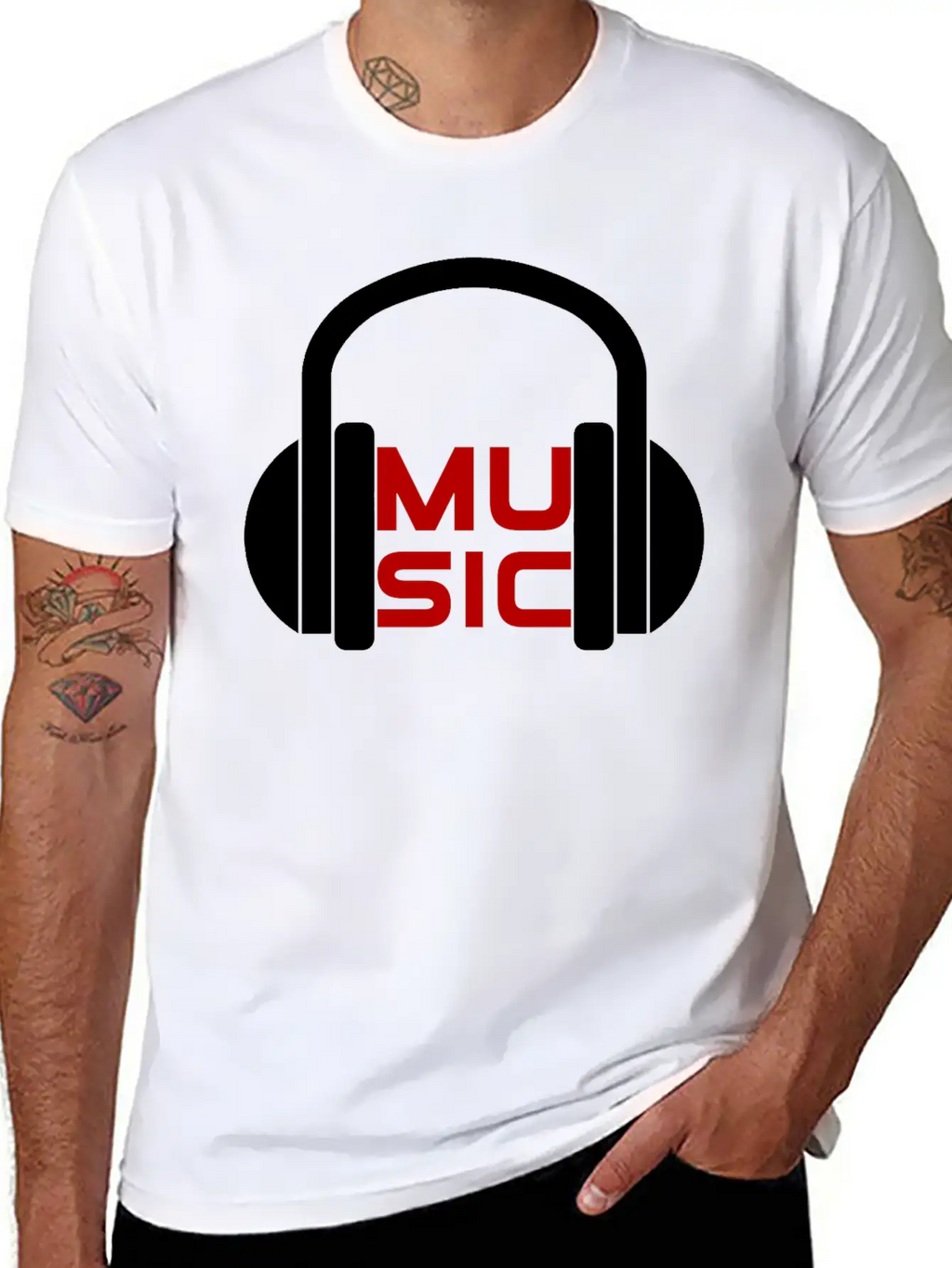 Music, Headphones, Concert, Festival, Open Air Essential Cotton Tee For Daily Outfits – Unisex Style
