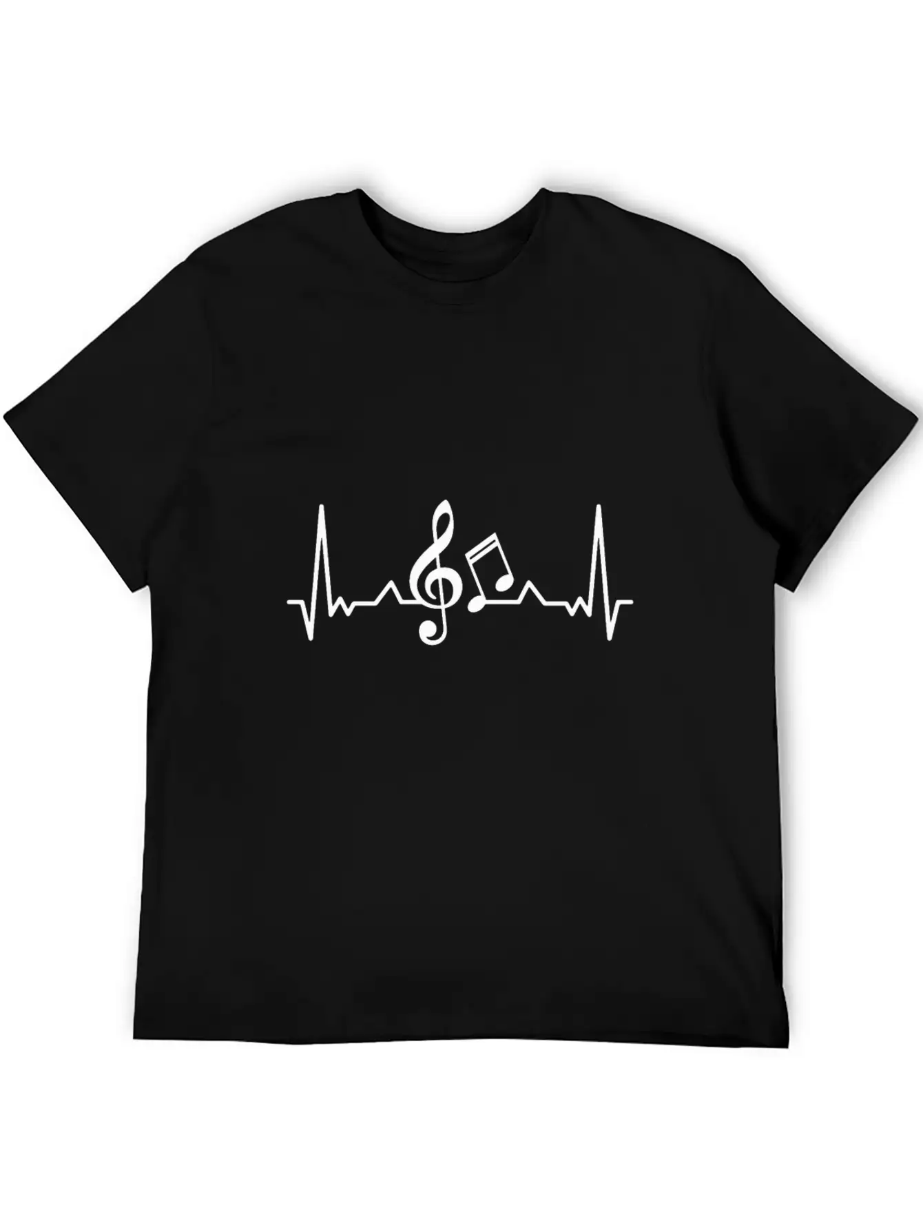 Music Heartbeat Essential Cotton Tee For Daily Outfits – Unisex Style