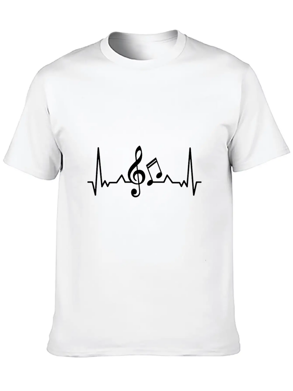 Music Heartbeat Essential Cotton Tee For Daily Outfits – Unisex Style