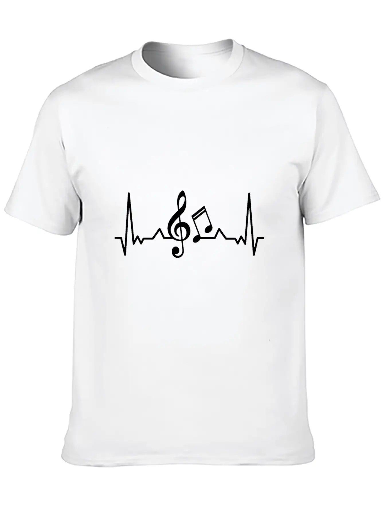 Music Heartbeat Essential Cotton Tee For Daily Outfits – Unisex Style
