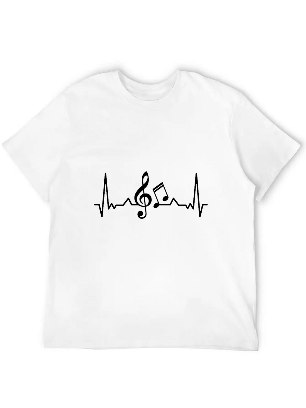 Music Heartbeat Essential Cotton Tee For Daily Outfits – Unisex Style