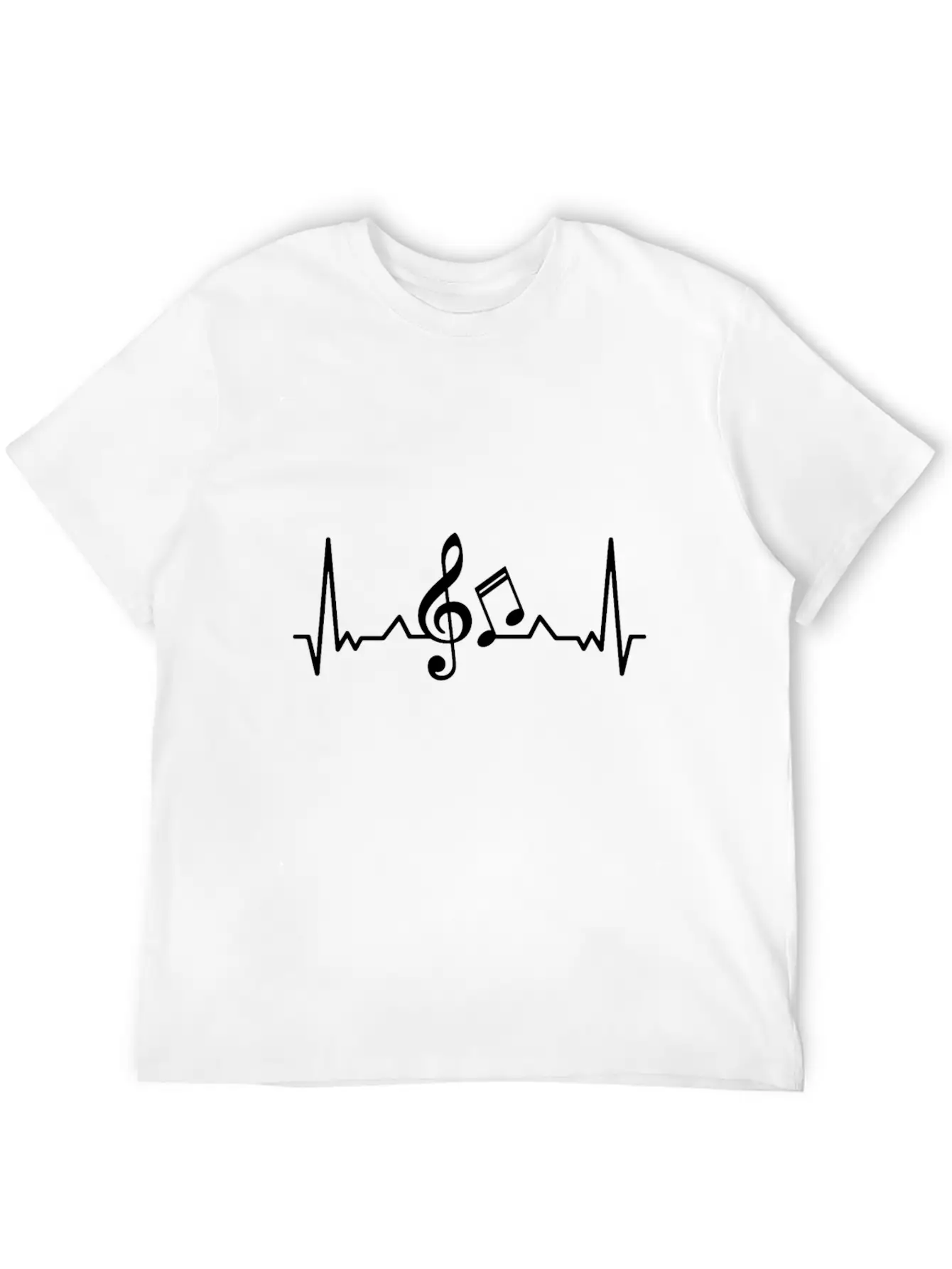 Music Heartbeat Essential Cotton Tee For Daily Outfits – Unisex Style