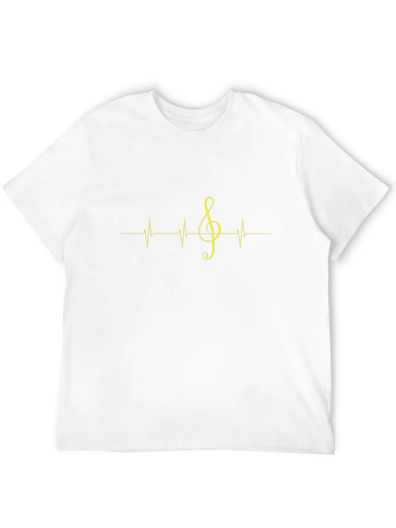 Music Heartbeat Pulse Musician Clef Breathable Graphic T-Shirt – Perfect For Casual Days