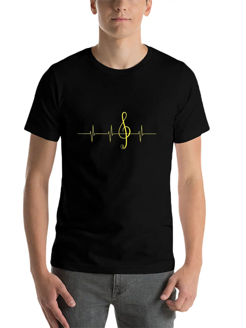 Music Heartbeat Pulse Musician Clef Breathable Graphic T-Shirt – Perfect For Casual Days