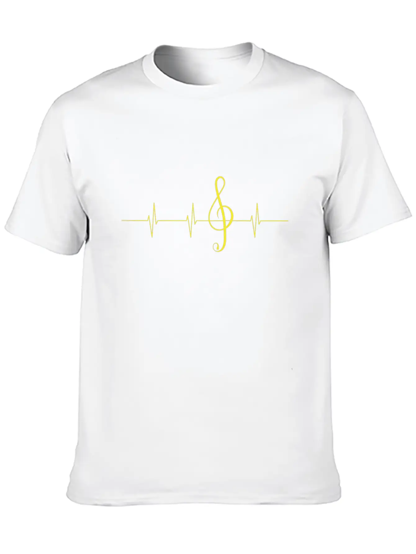 Music Heartbeat Pulse Musician Clef Breathable Graphic T-Shirt – Perfect For Casual Days