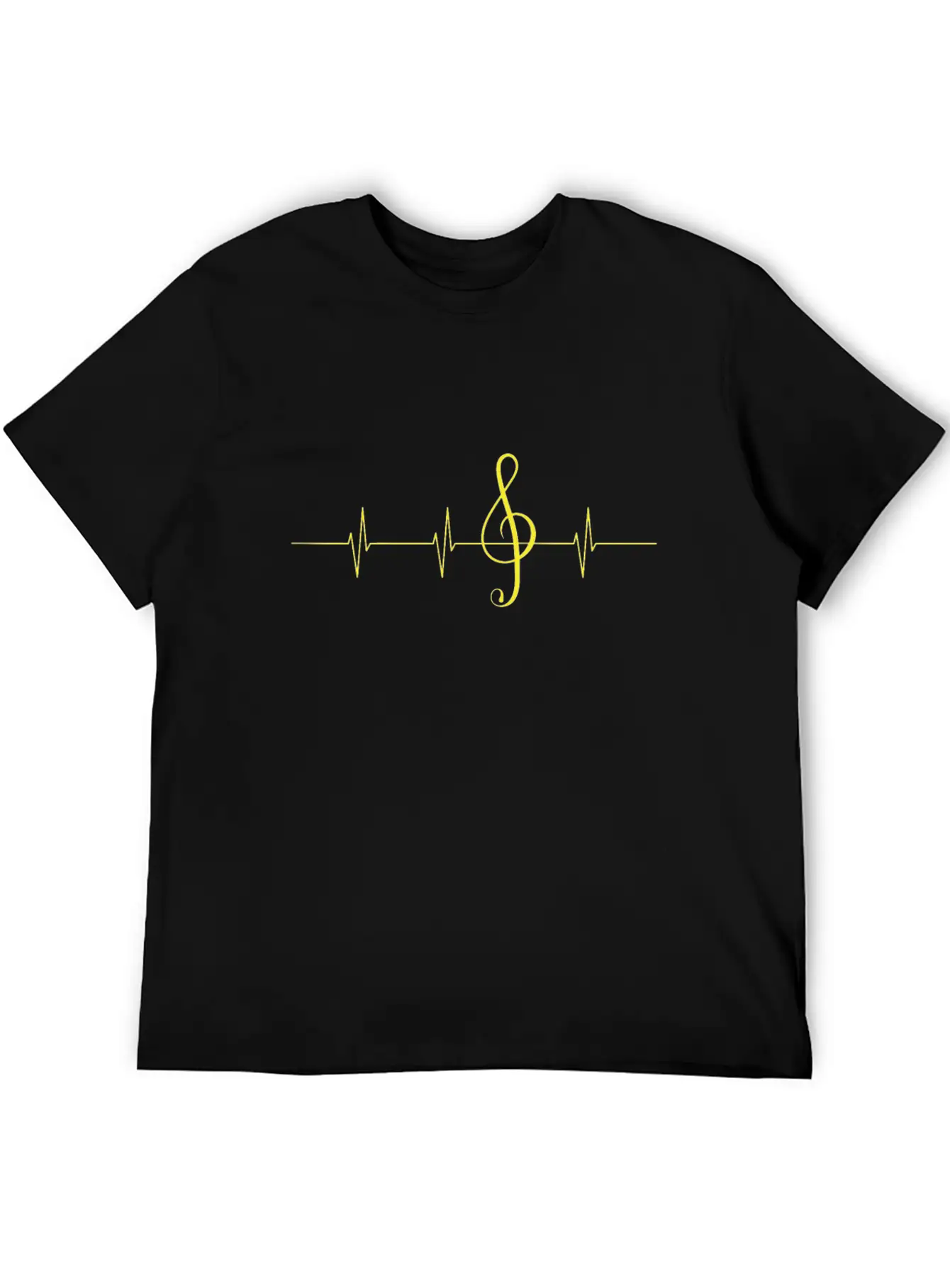 Music Heartbeat Pulse Musician Clef Breathable Graphic T-Shirt – Perfect For Casual Days