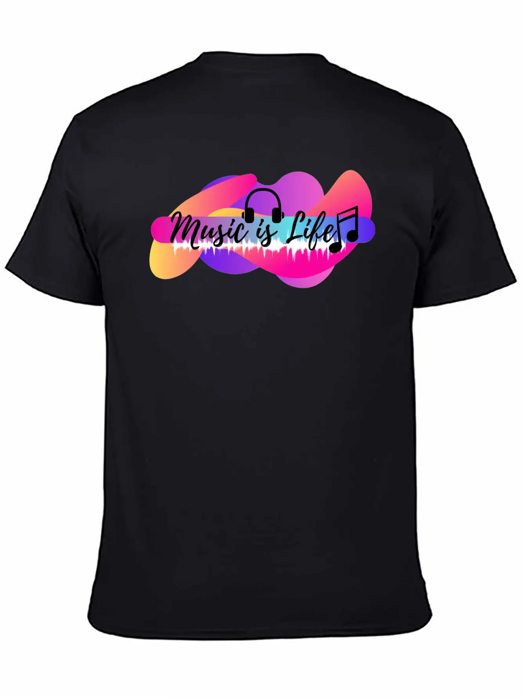 Music Is Life Basic Graphic T-Shirt – Daily Comfort In Soft Cotton