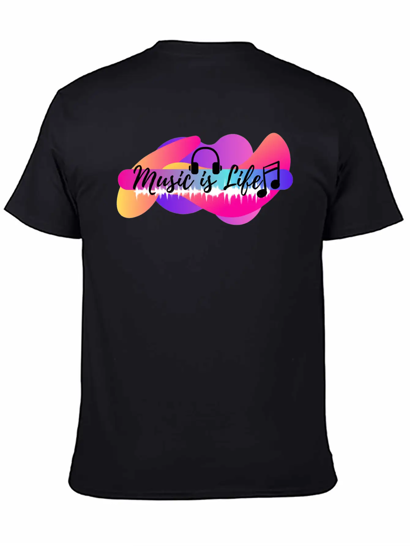 Music Is Life Basic Graphic T-Shirt – Daily Comfort In Soft Cotton