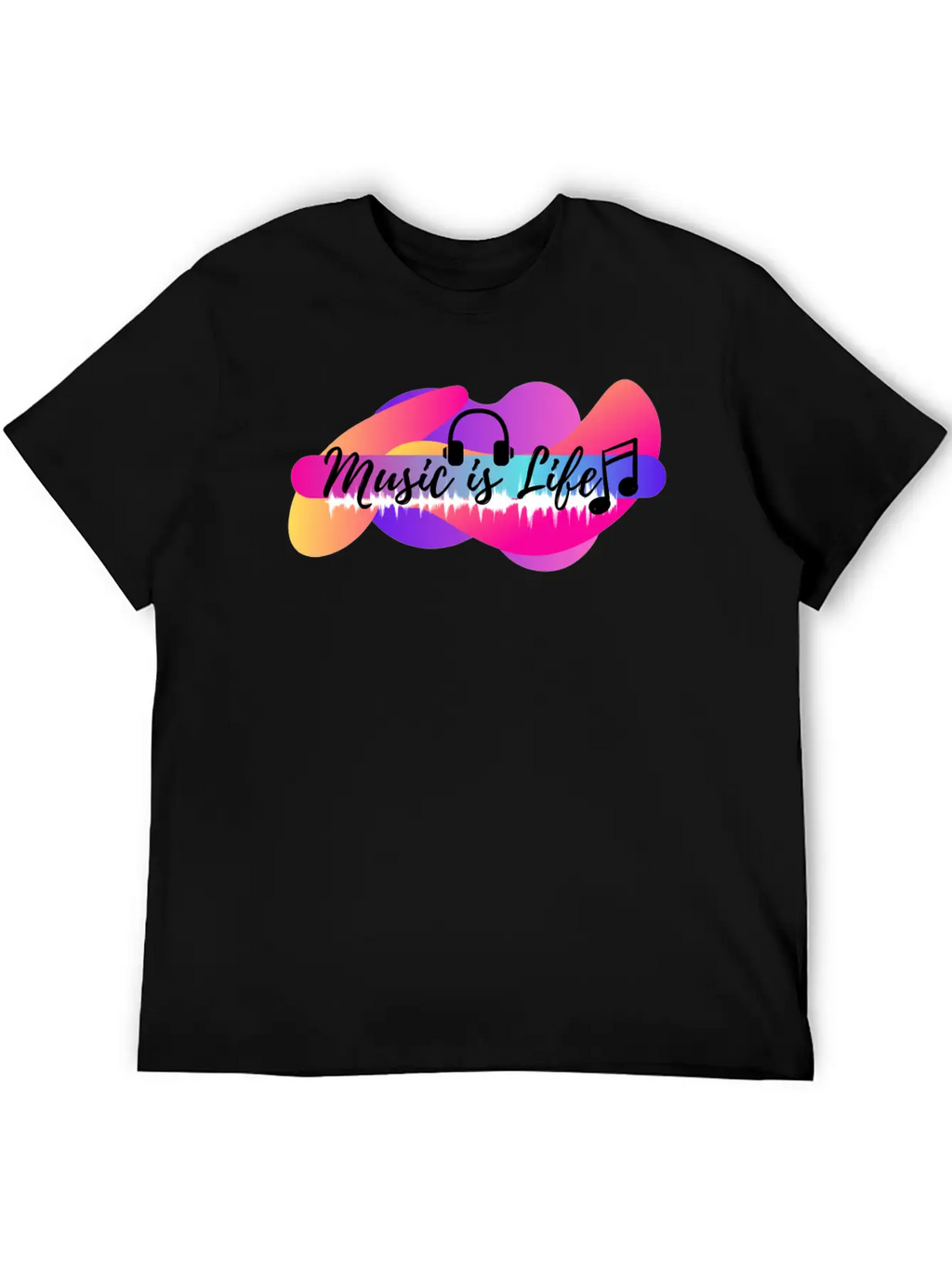 Music Is Life Basic Graphic T-Shirt – Daily Comfort In Soft Cotton