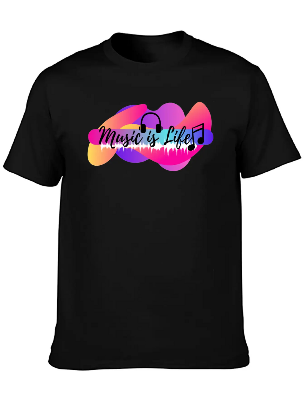 Music Is Life Basic Graphic T-Shirt – Daily Comfort In Soft Cotton