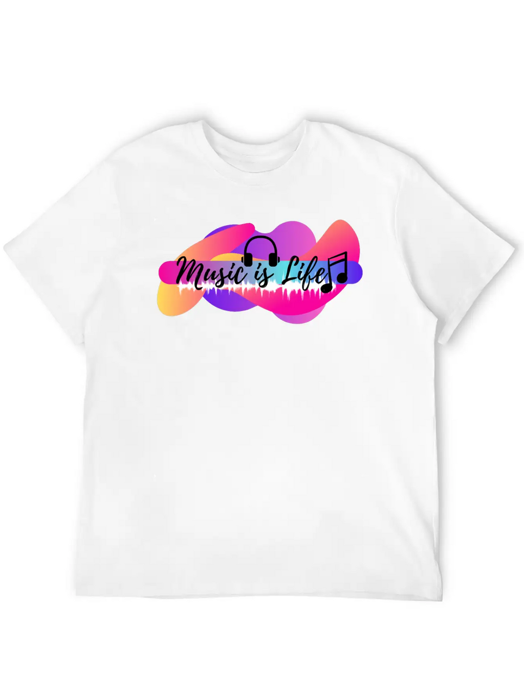 Music Is Life Basic Graphic T-Shirt – Daily Comfort In Soft Cotton