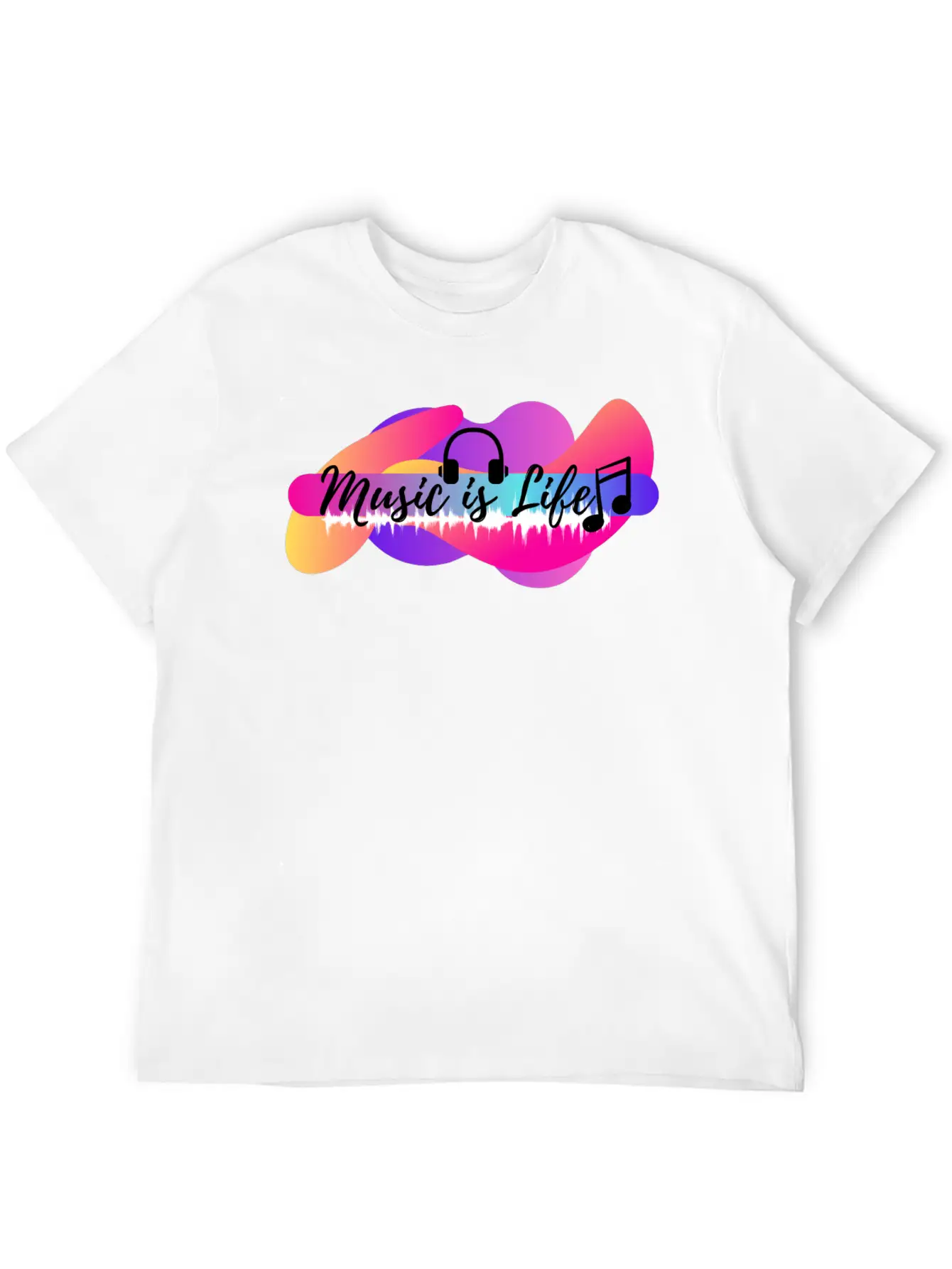 Music Is Life Basic Graphic T-Shirt – Daily Comfort In Soft Cotton