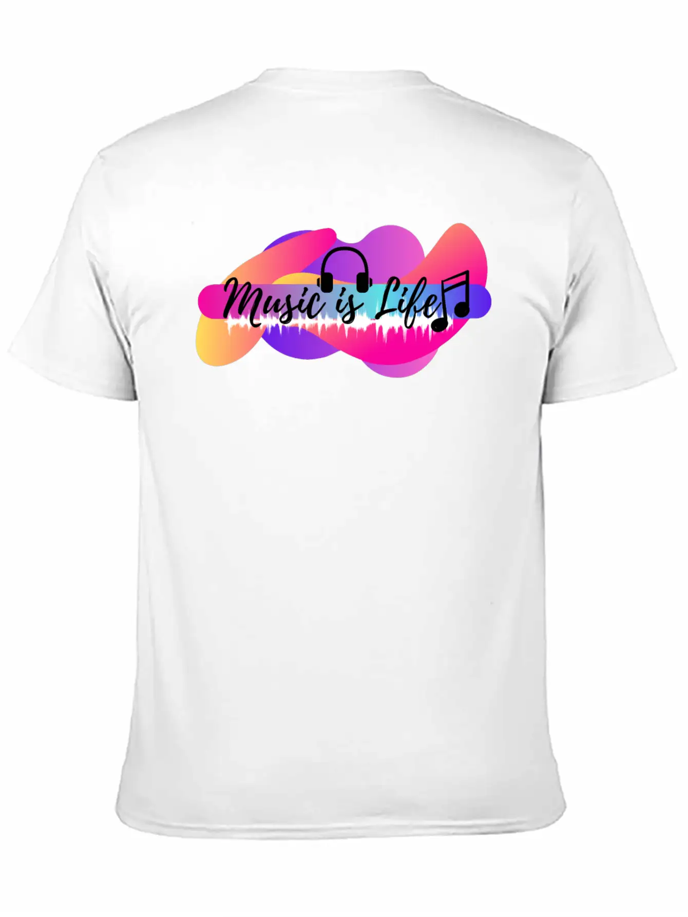 Music Is Life Basic Graphic T-Shirt – Daily Comfort In Soft Cotton