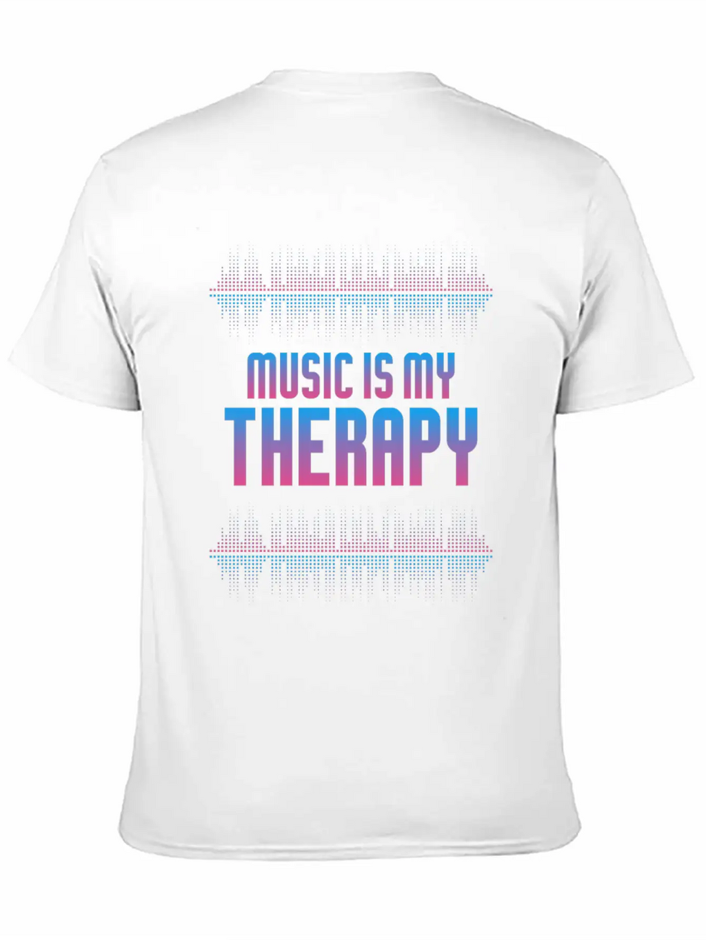 Music Is My Therapy Equalizer DJ Musical Gift Unisex Casual T-Shirt – Clean Design For Daily Comfort