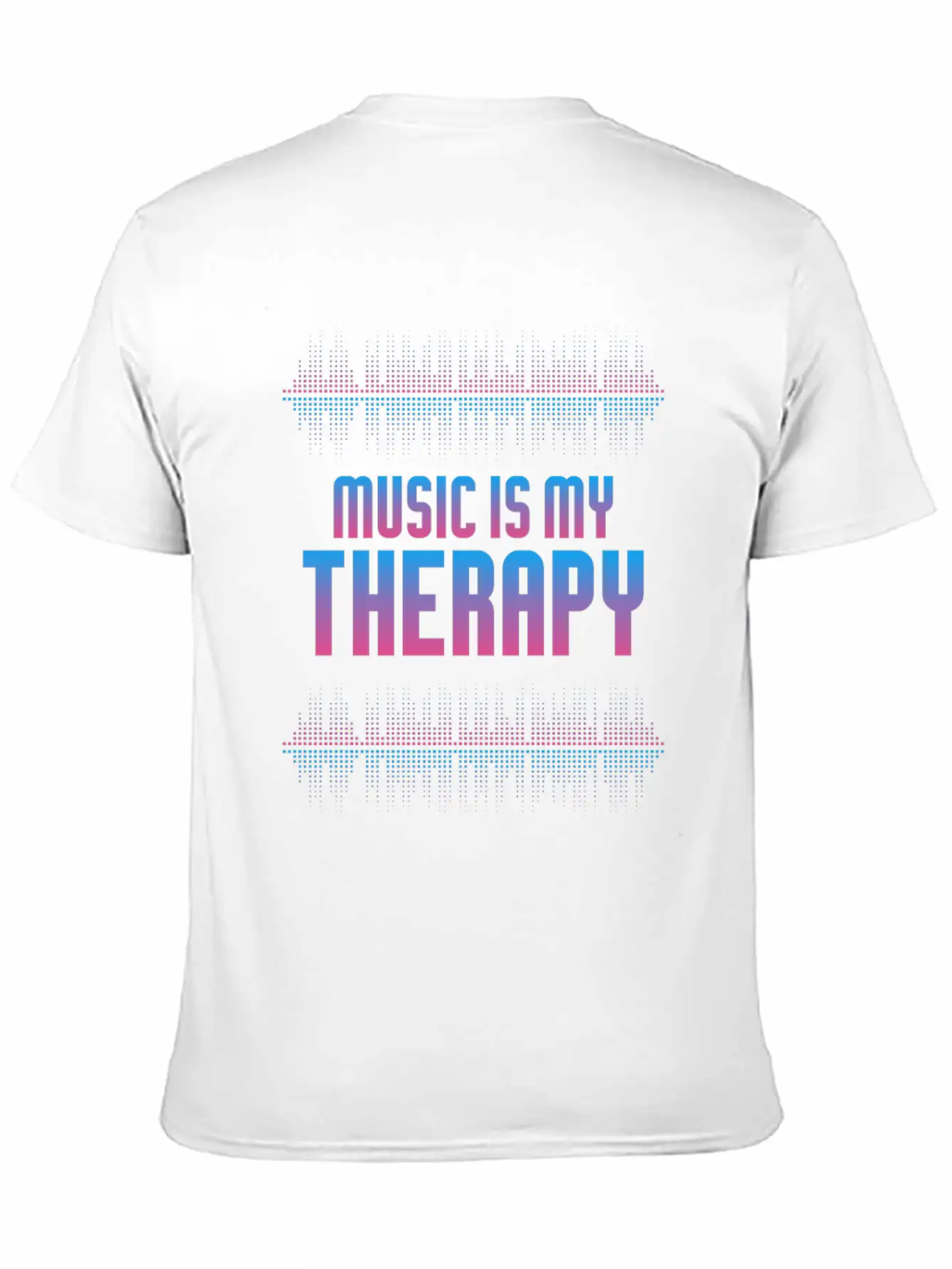 Music Is My Therapy Equalizer DJ Musical Gift Unisex Casual T-Shirt – Clean Design For Daily Comfort
