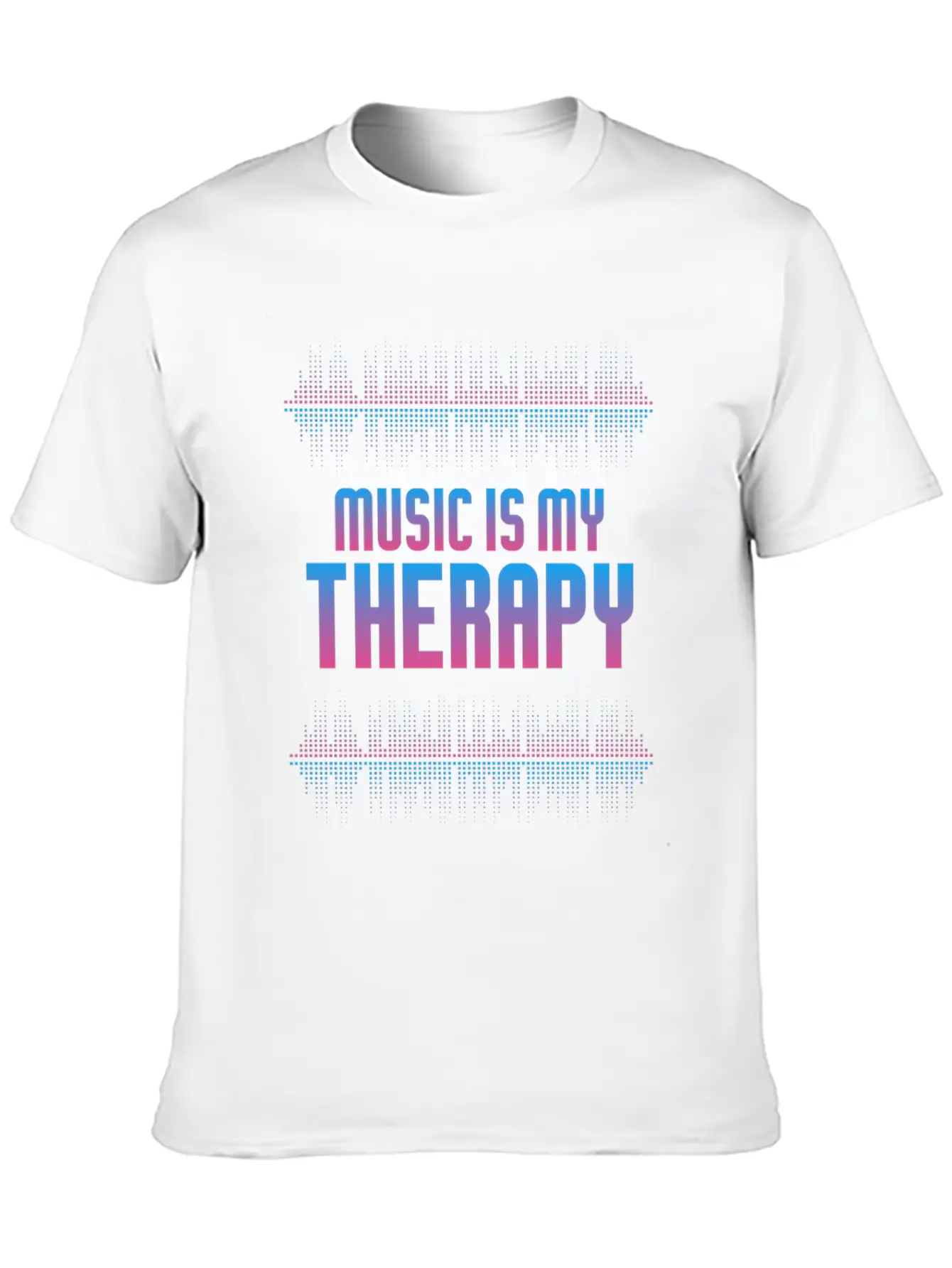 Music Is My Therapy Equalizer DJ Musical Gift Unisex Casual T-Shirt – Clean Design For Daily Comfort