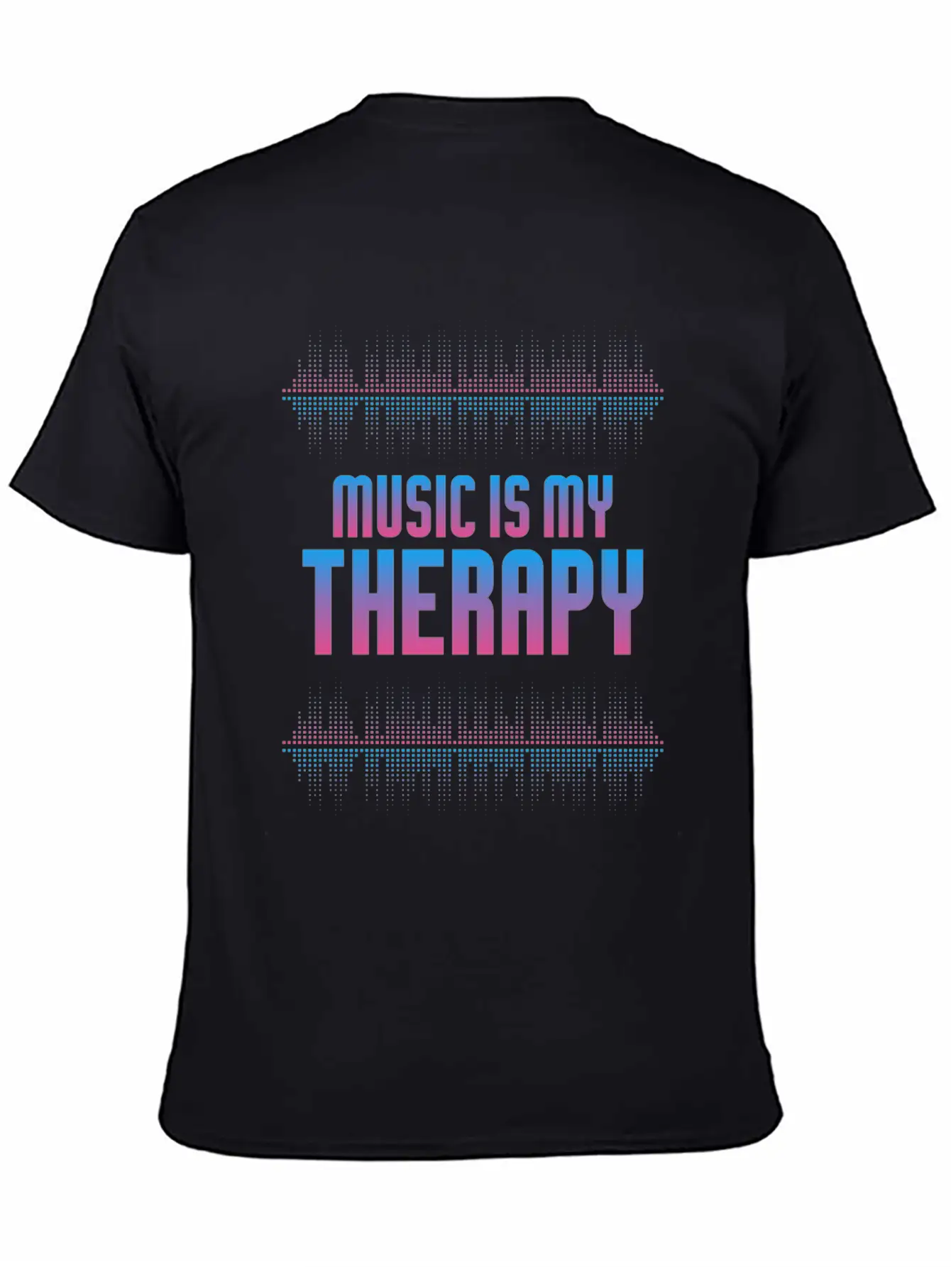 Music Is My Therapy Equalizer DJ Musical Gift Unisex Casual T-Shirt – Clean Design For Daily Comfort