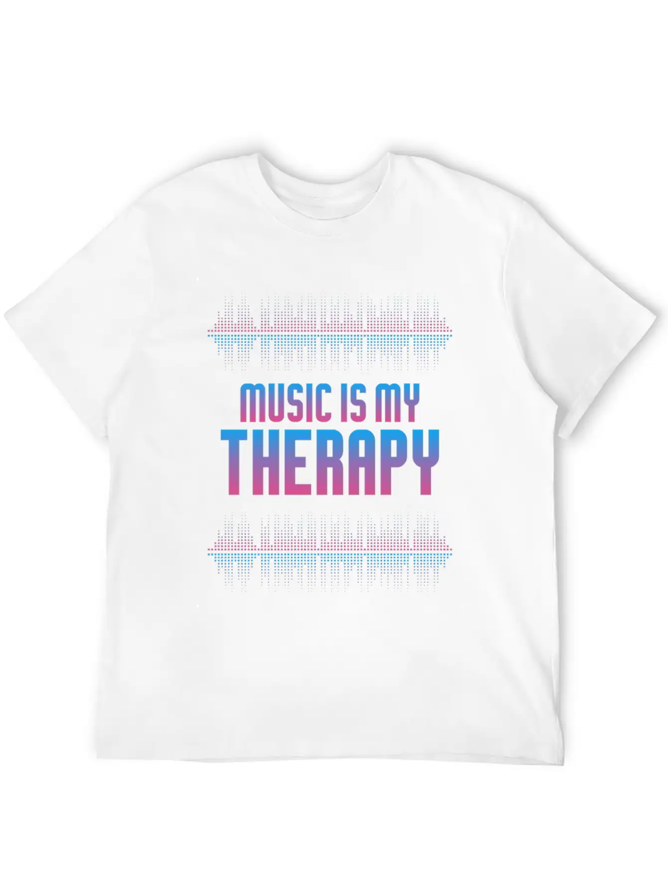 Music Is My Therapy Equalizer DJ Musical Gift Unisex Casual T-Shirt – Clean Design For Daily Comfort