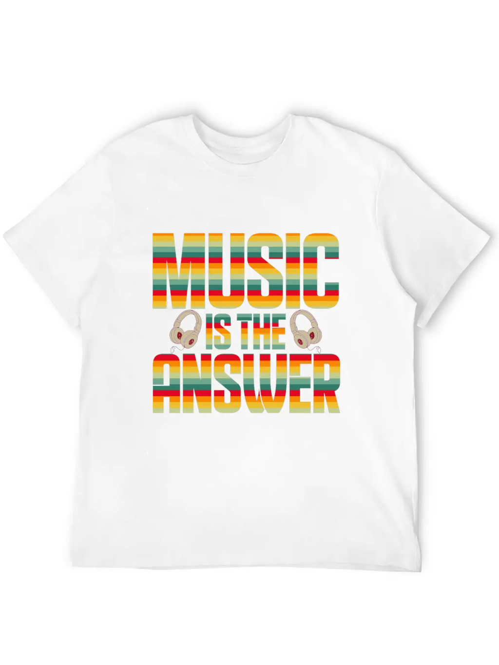 Music Is The Answer Breathable Soft Cotton T-Shirt – Timeless Casual Look