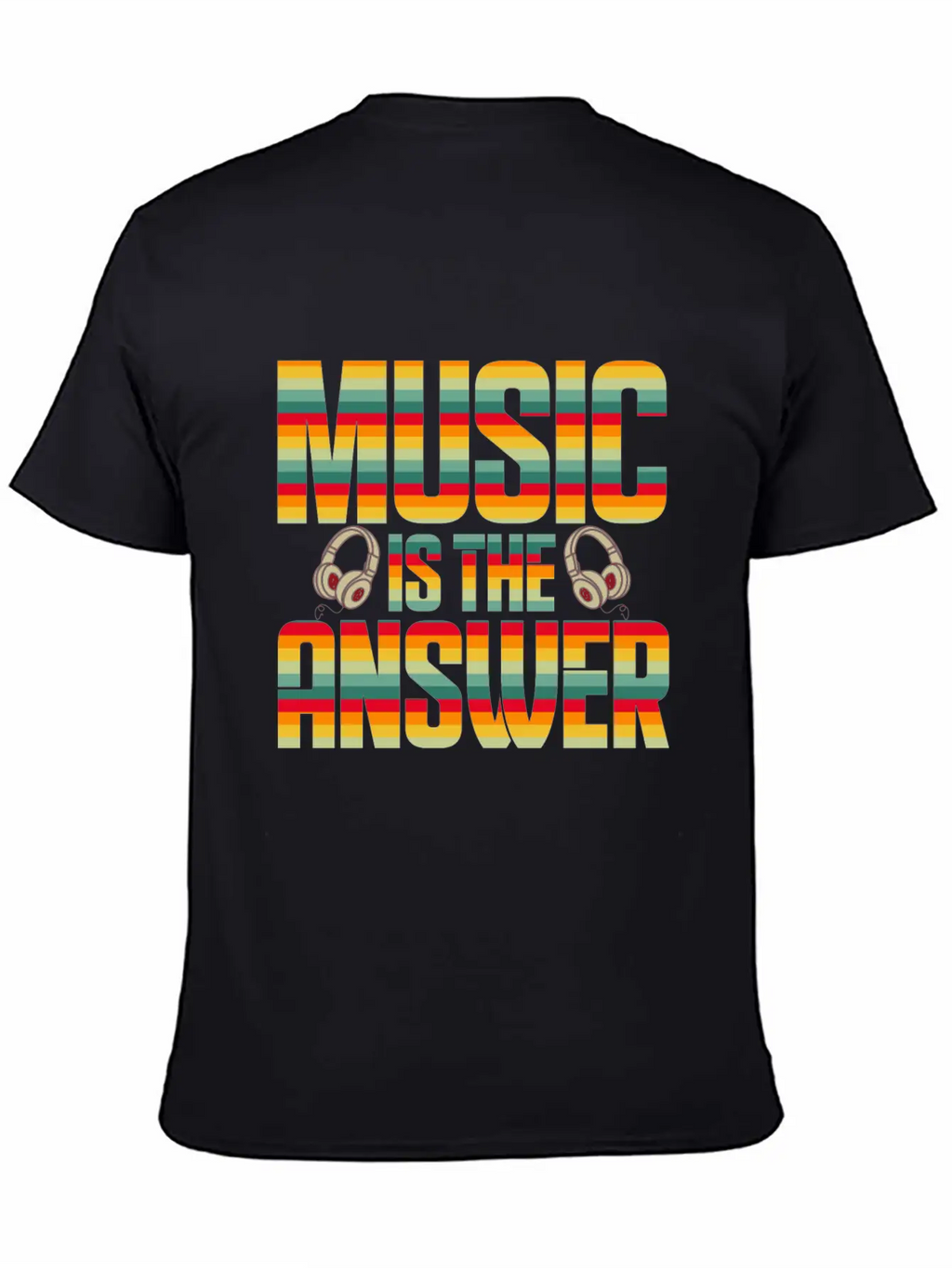 Music Is The Answer Breathable Soft Cotton T-Shirt – Timeless Casual Look