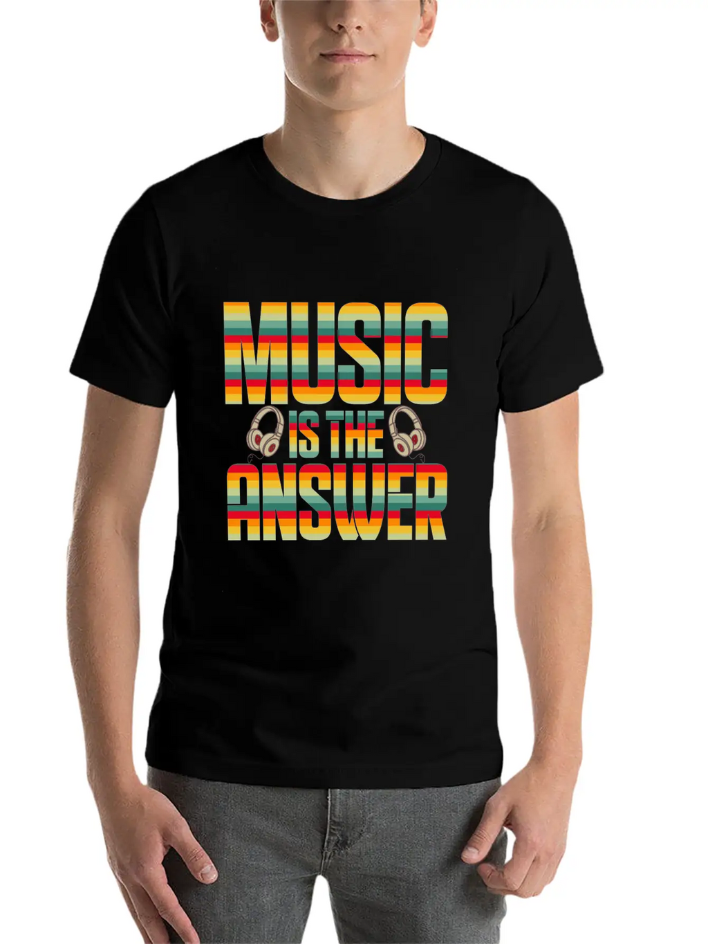Music Is The Answer Breathable Soft Cotton T-Shirt – Timeless Casual Look