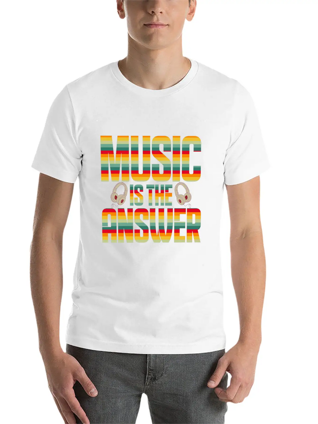 Music Is The Answer Breathable Soft Cotton T-Shirt – Timeless Casual Look