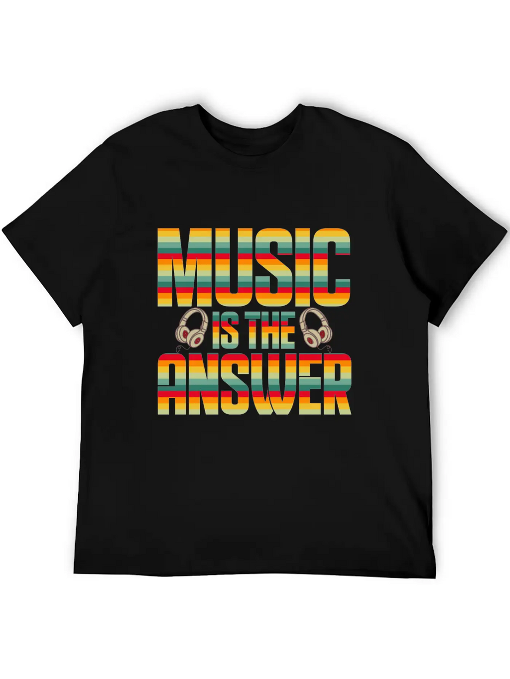 Music Is The Answer Breathable Soft Cotton T-Shirt – Timeless Casual Look