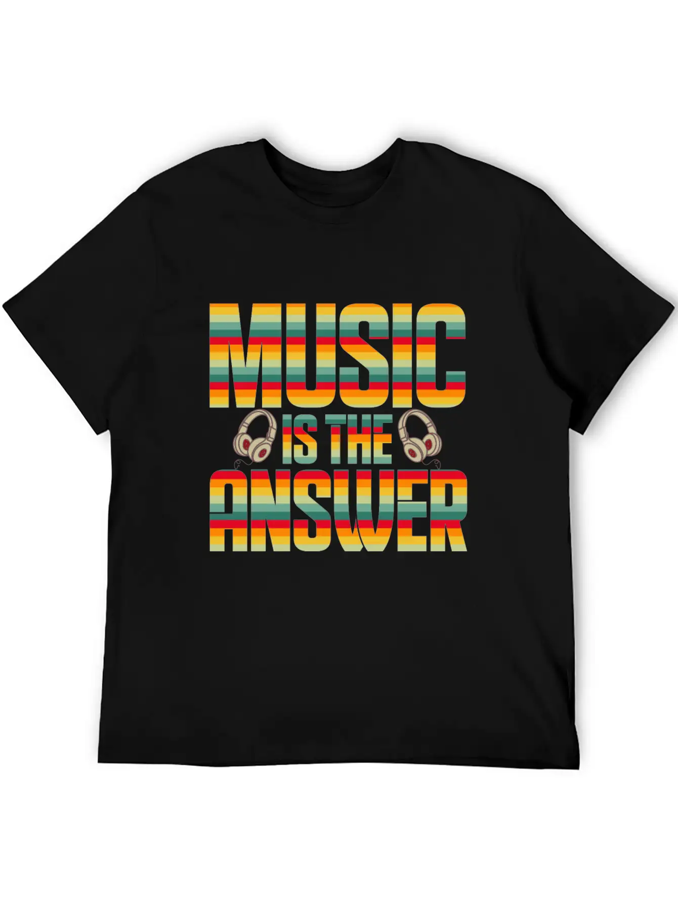 Music Is The Answer Breathable Soft Cotton T-Shirt – Timeless Casual Look